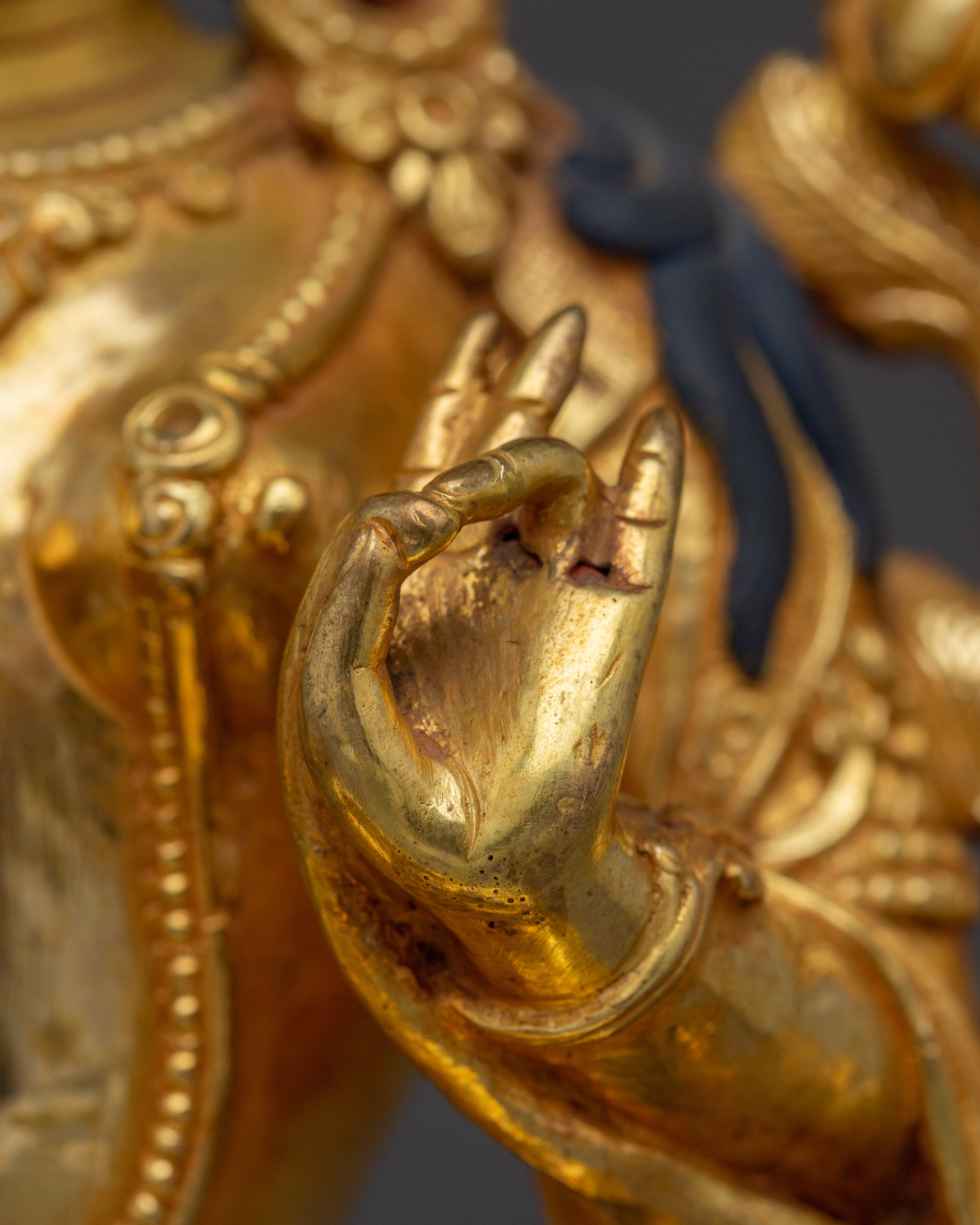 Majestic Shyama Tara Figurine - Mother of All Buddha | Green Tara Sculpture