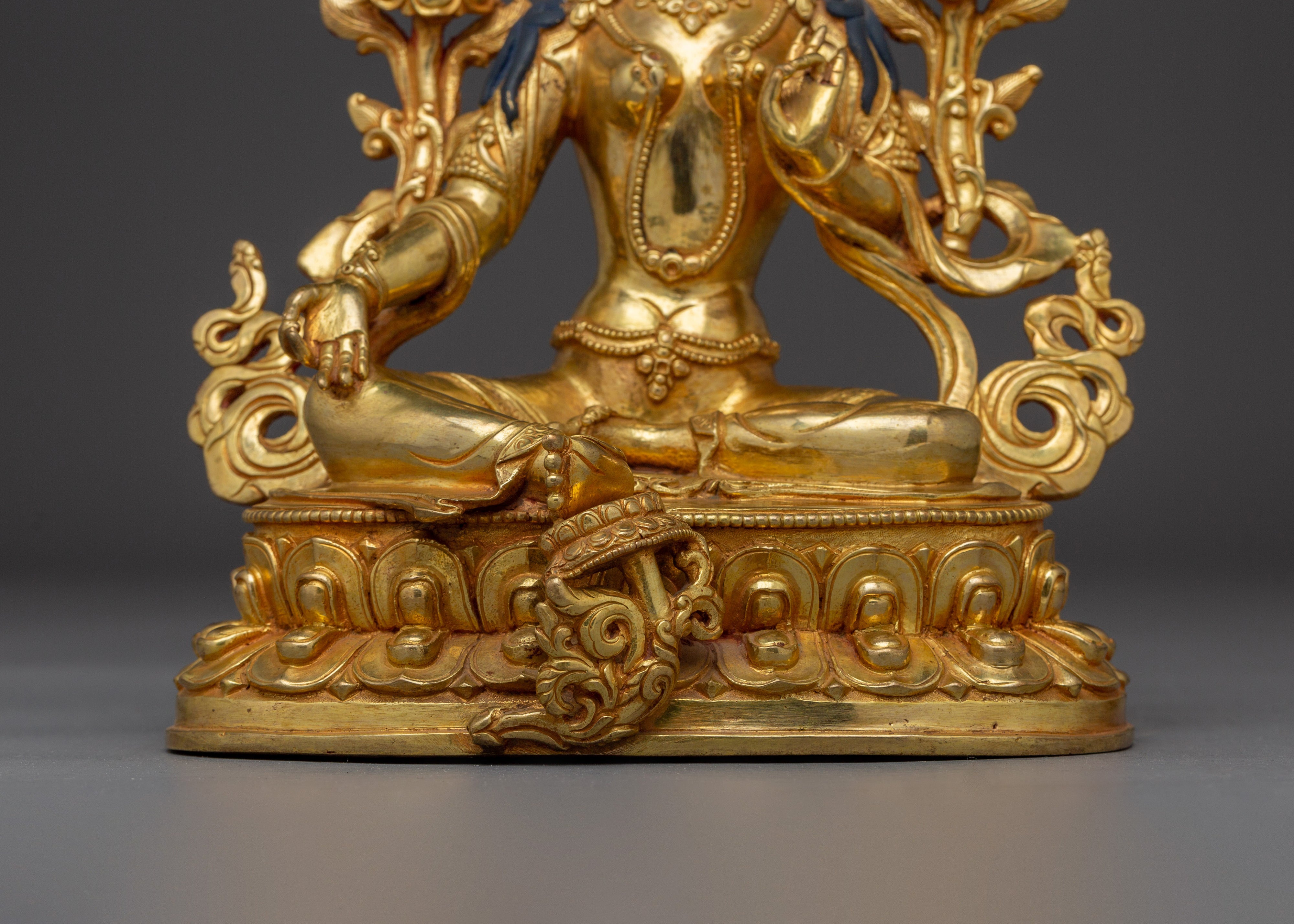 Majestic Shyama Tara Figurine - Mother of All Buddha | Green Tara Sculpture