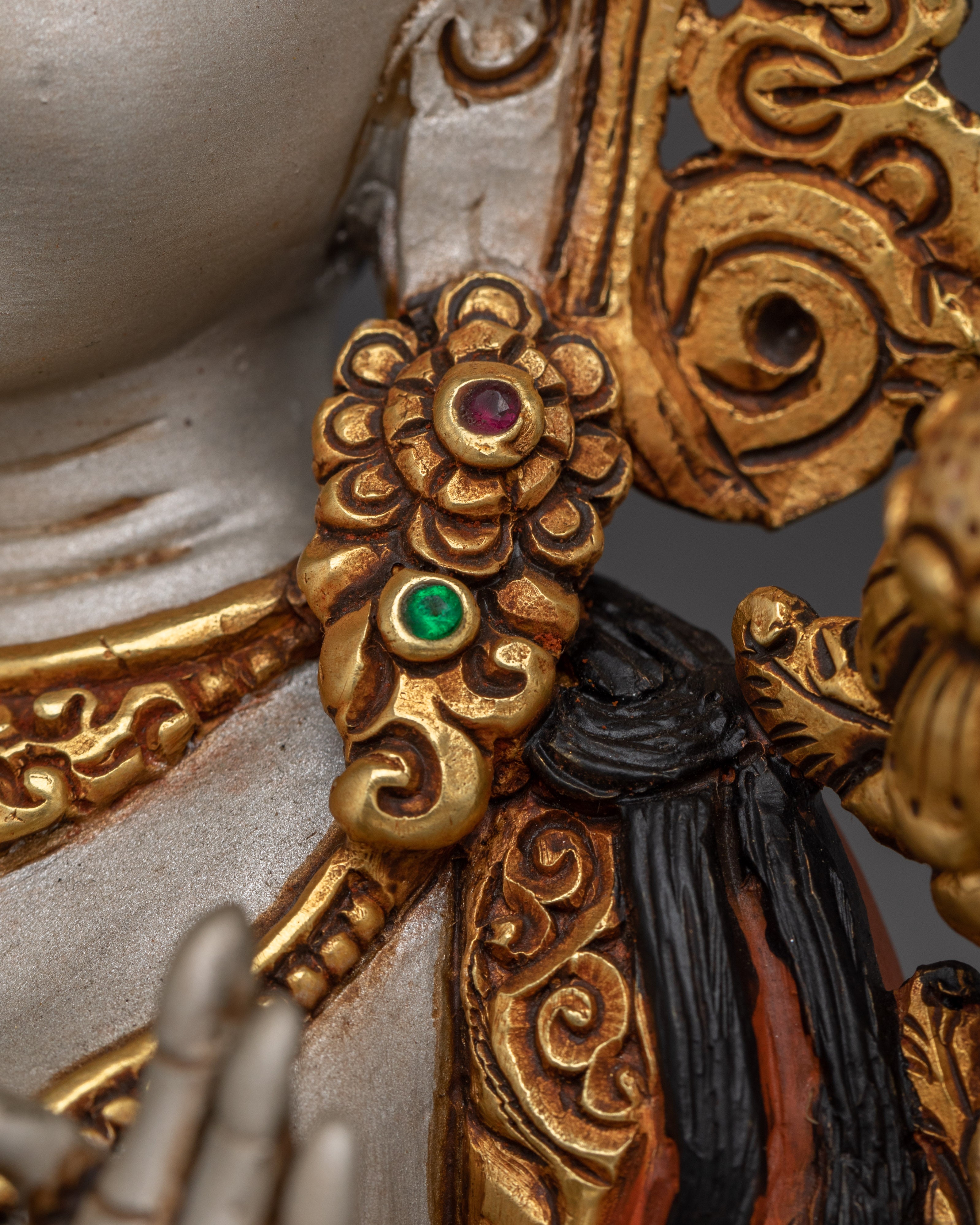 Peaceful Sita Tara Tibetan Deity Artwork | White Tara - Healing Deity