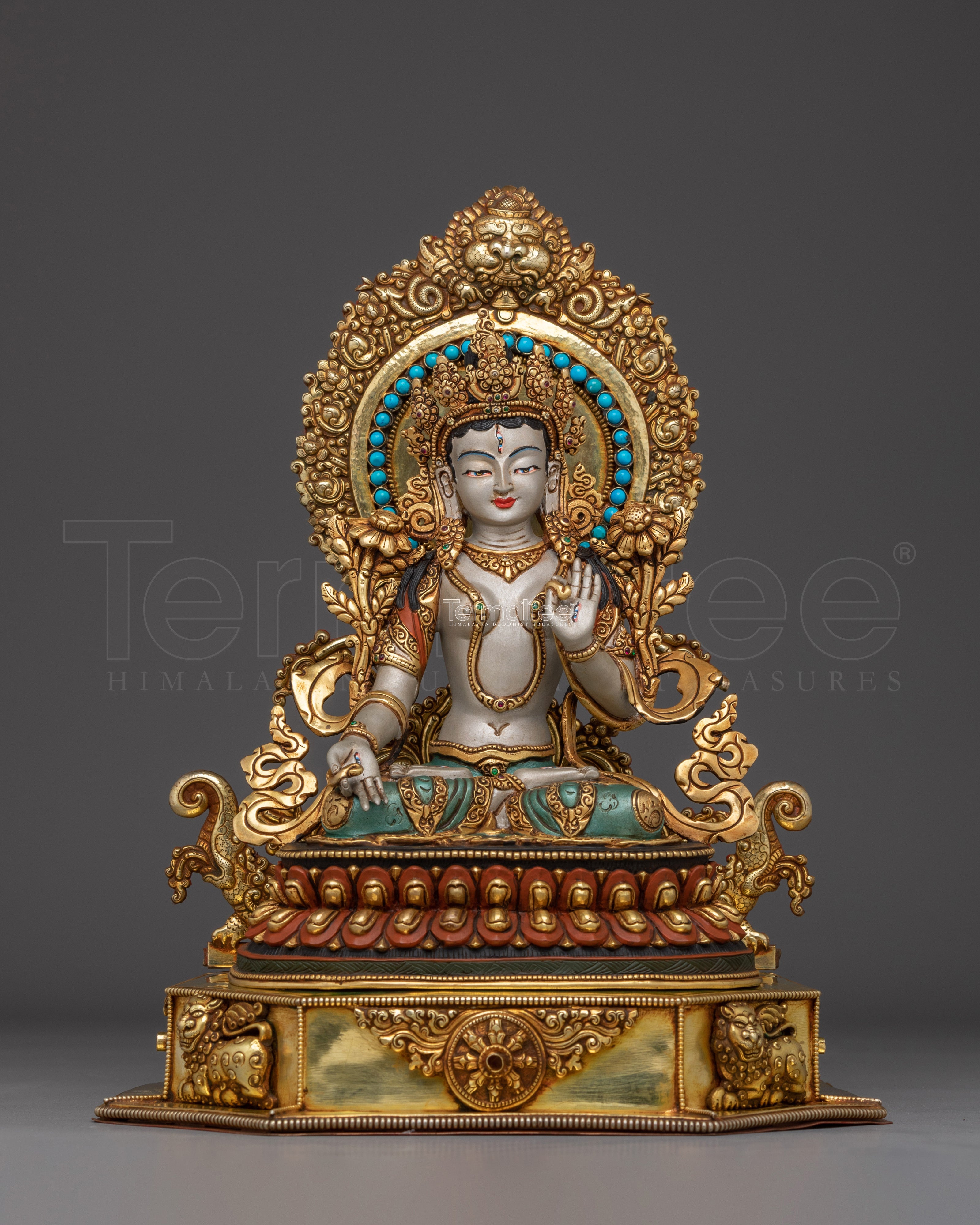 Peaceful Sita Tara Tibetan Deity Artwork | White Tara - Healing Deity
