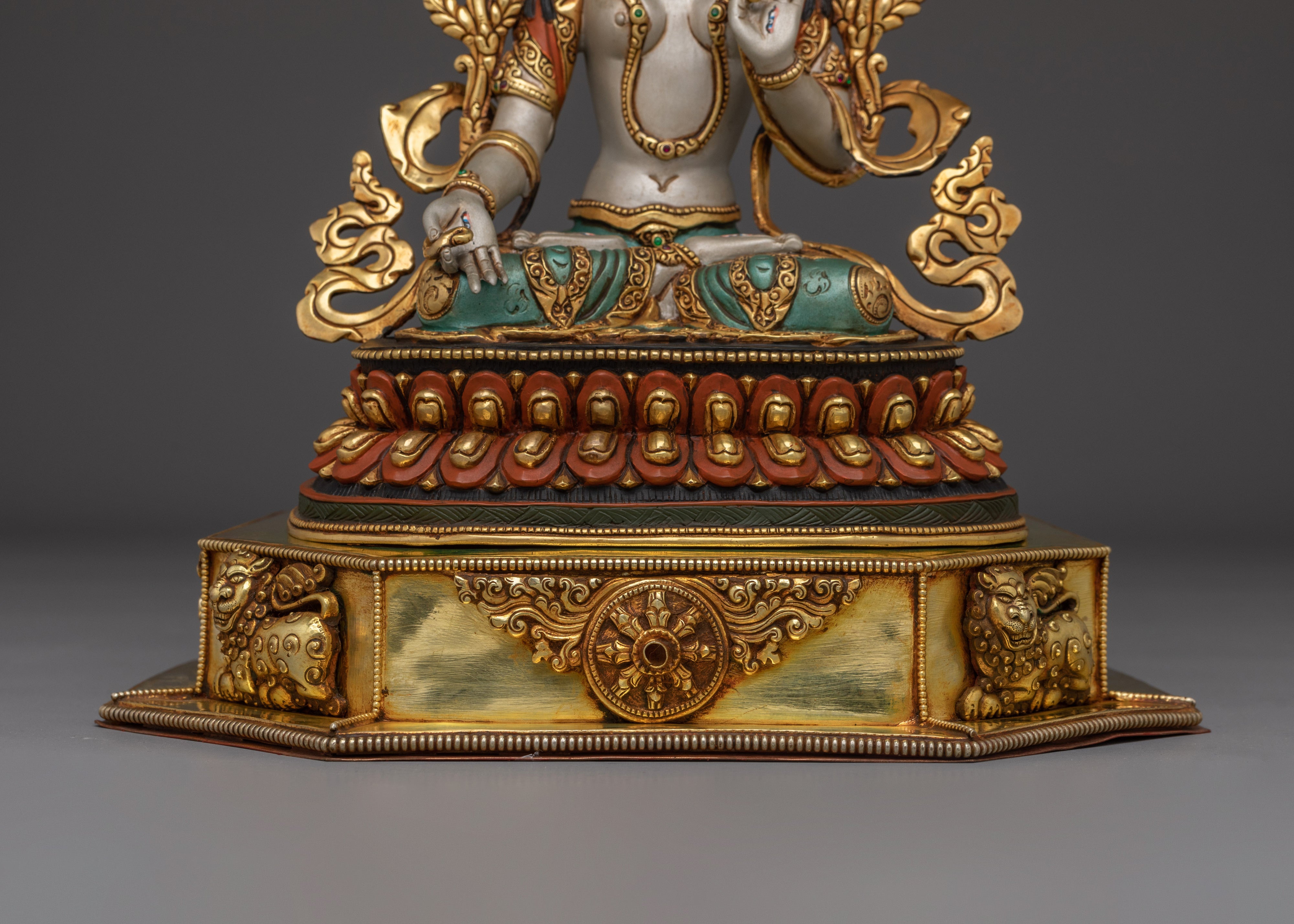 Peaceful Sita Tara Tibetan Deity Artwork | White Tara - Healing Deity