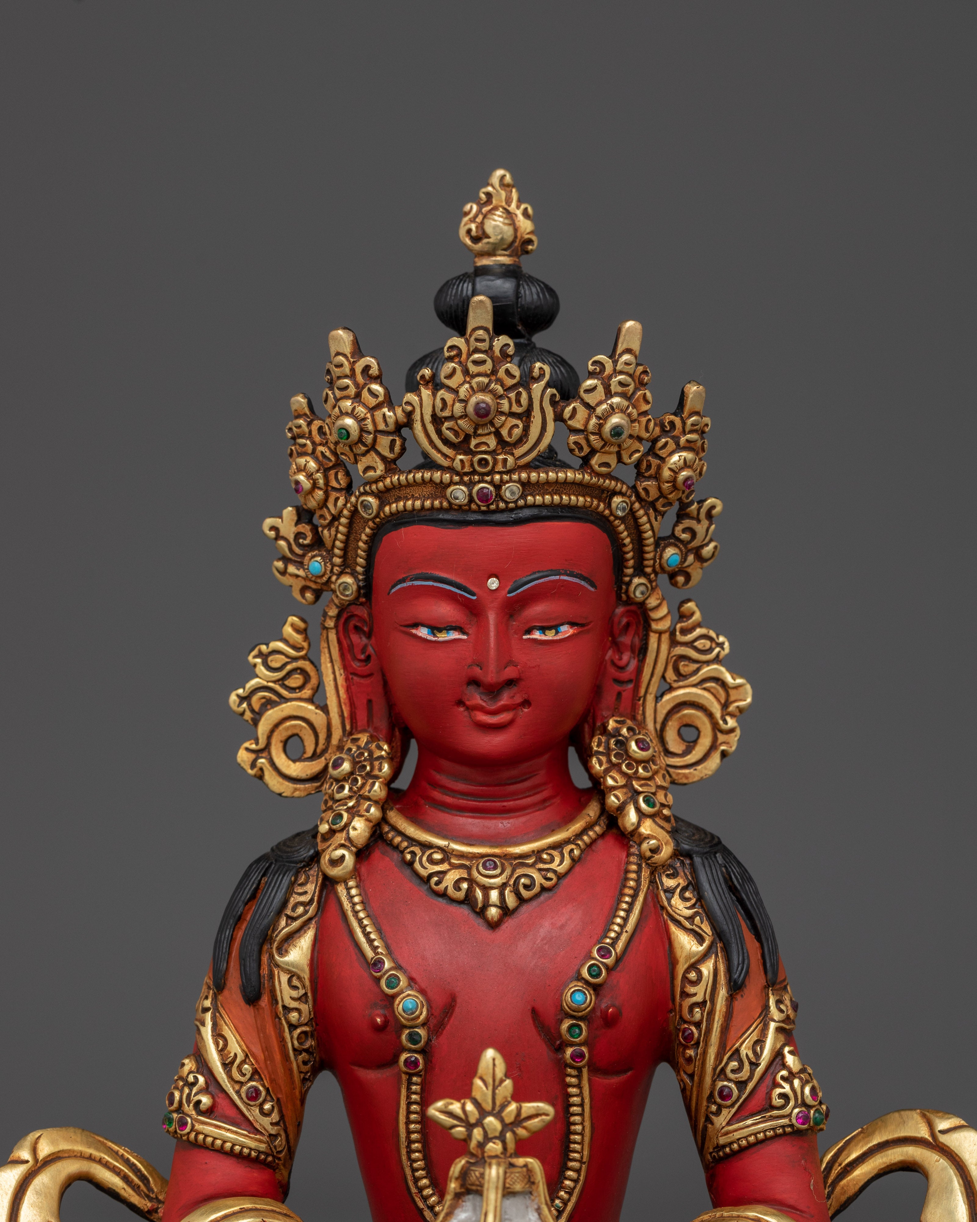 Amitayus on Throne Statue | Long Life Blessing