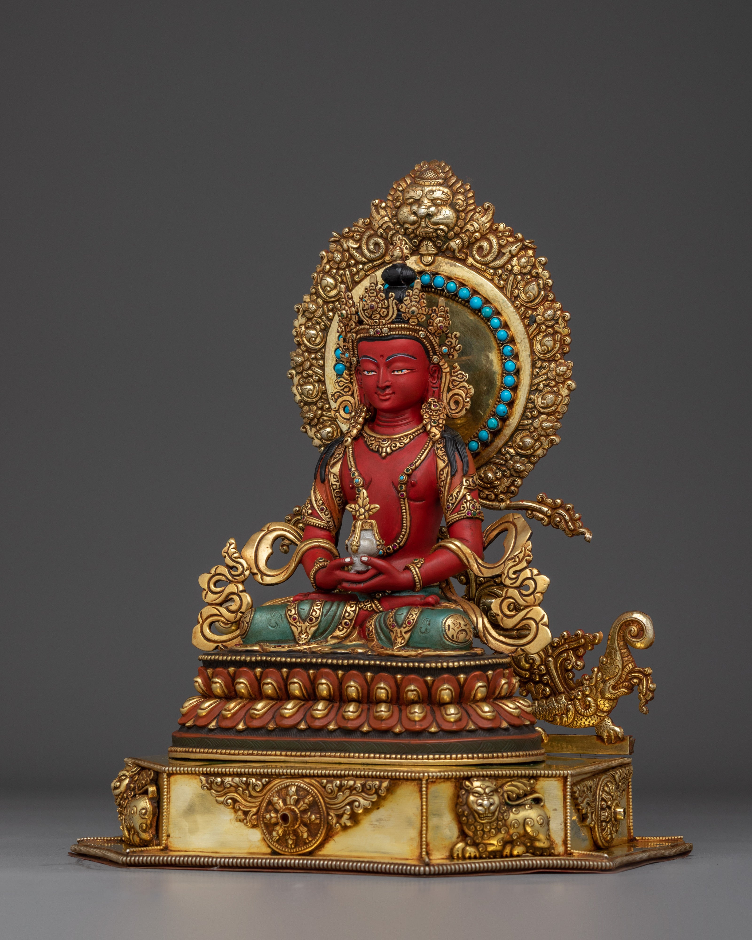 Amitayus on Throne Statue | Long Life Blessing