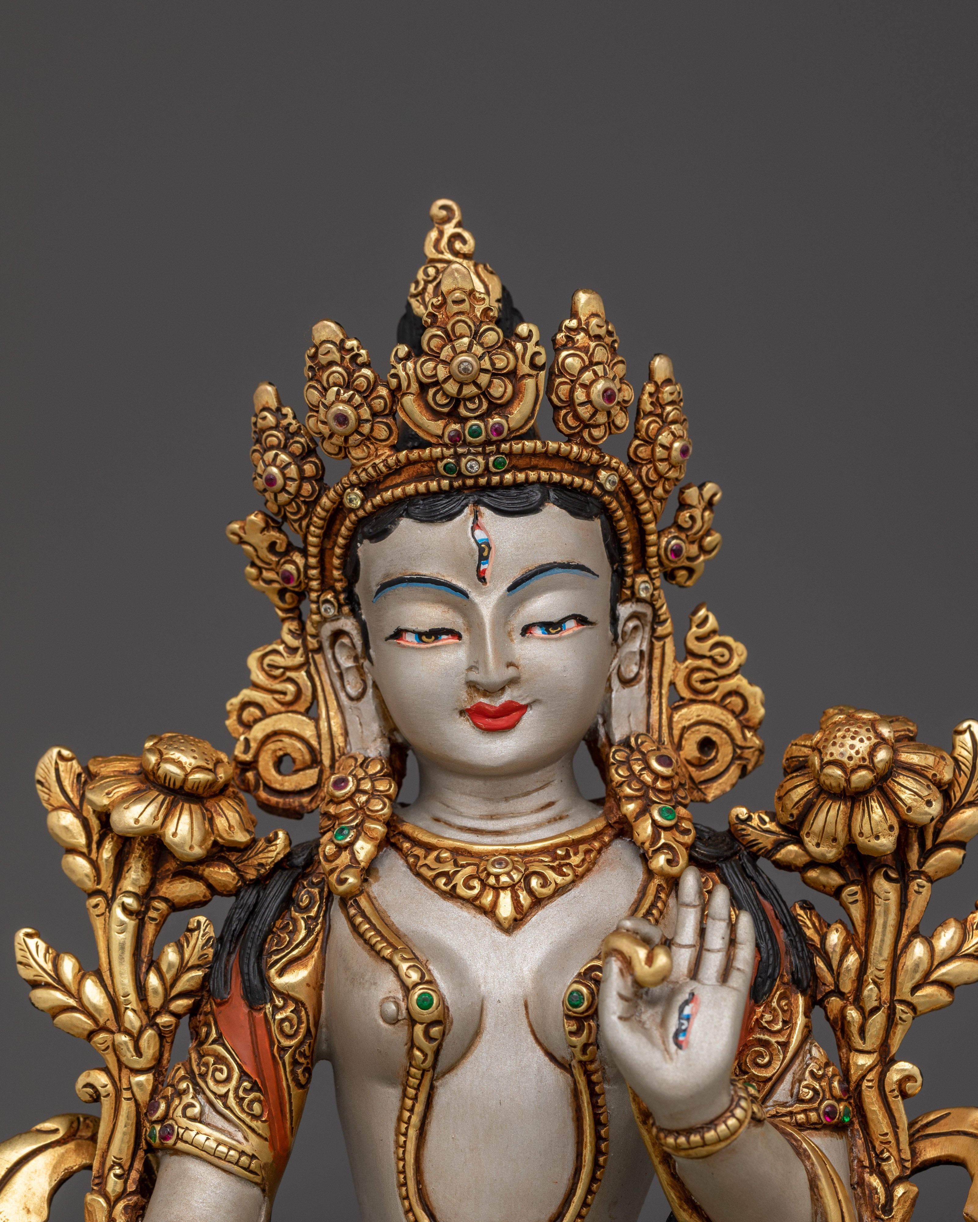 Handmade Sita Tara Tibetan Deity Artwork | Green Tara Himalayan Artwork