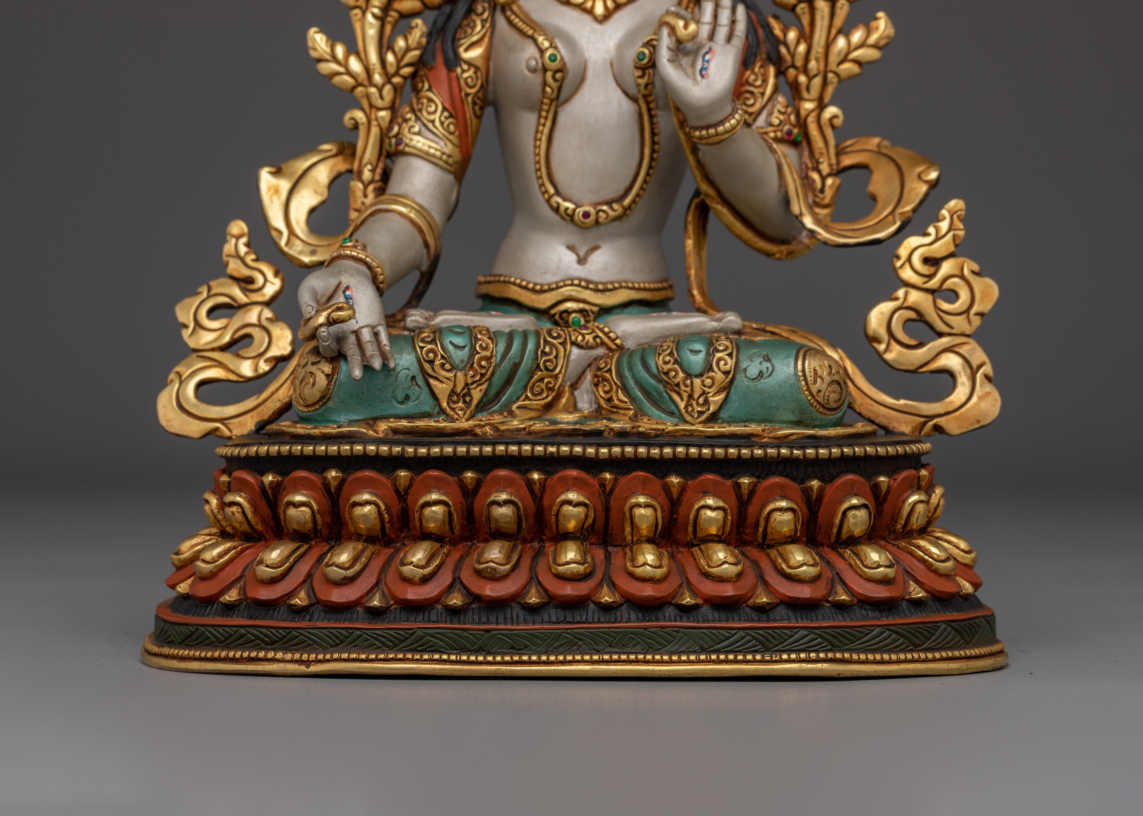 Handmade Sita Tara Tibetan Deity Artwork | Green Tara Himalayan Artwork
