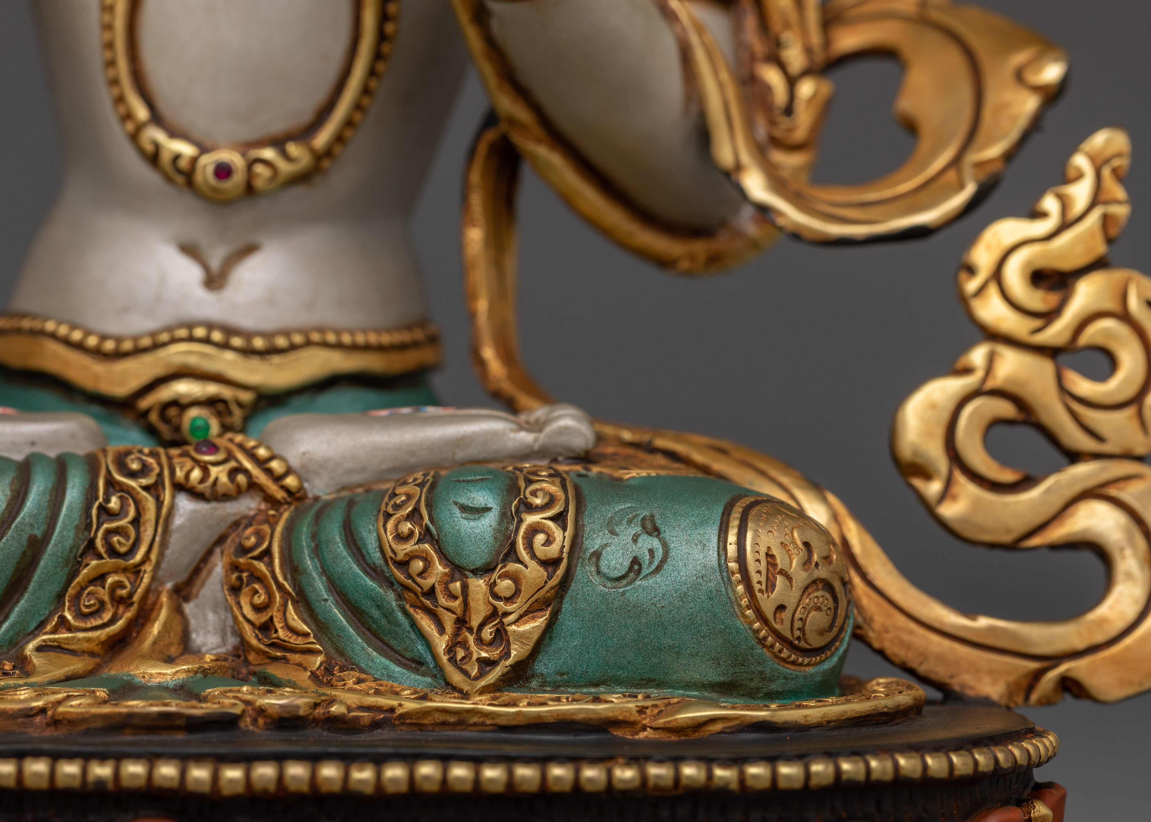 Handmade Sita Tara Tibetan Deity Artwork | Green Tara Himalayan Artwork