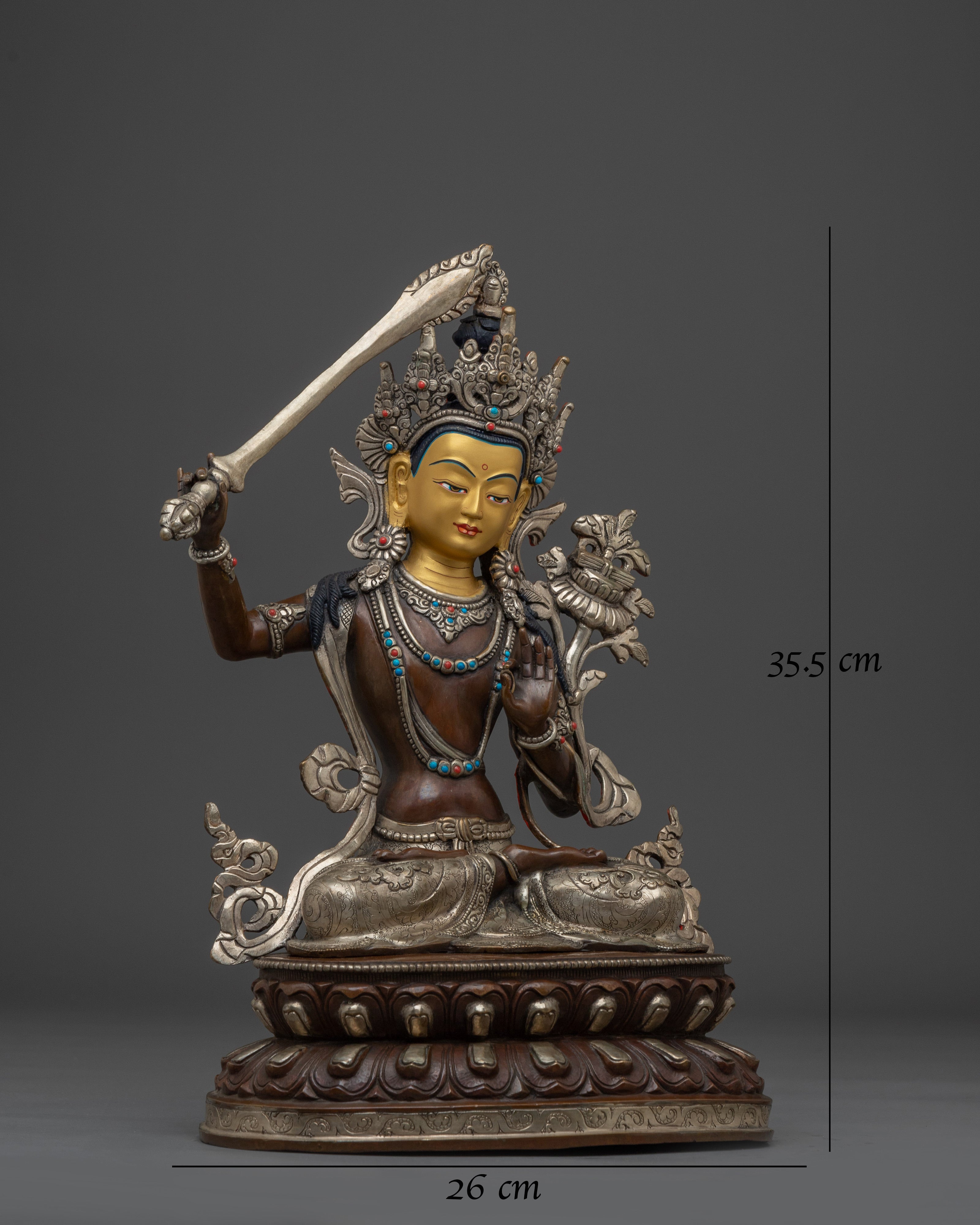 Noble Mahanaya Buddhist Manjushri Sculpture