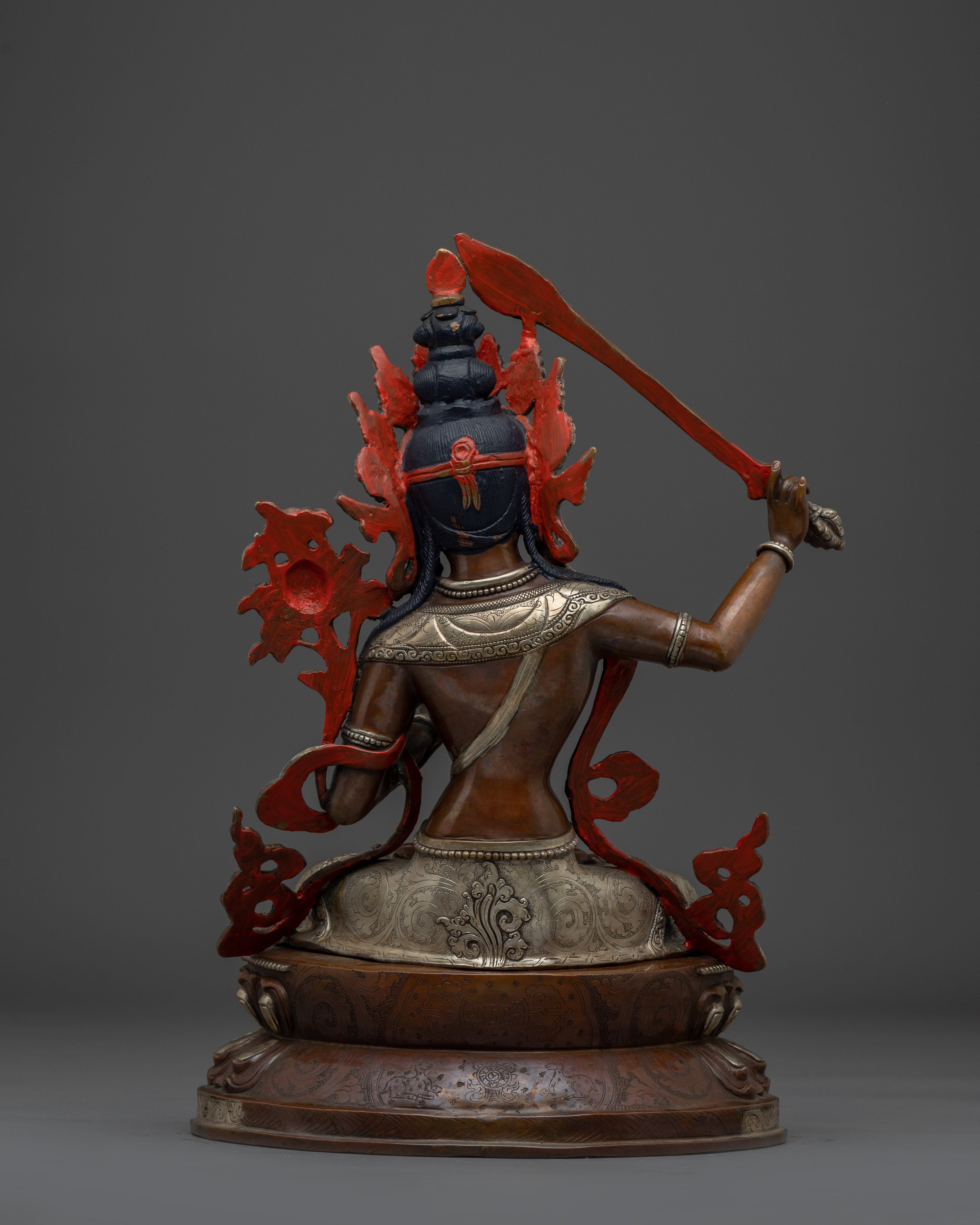 Noble Mahanaya Buddhist Manjushri Sculpture | The Bodhisattva of Enlightenment