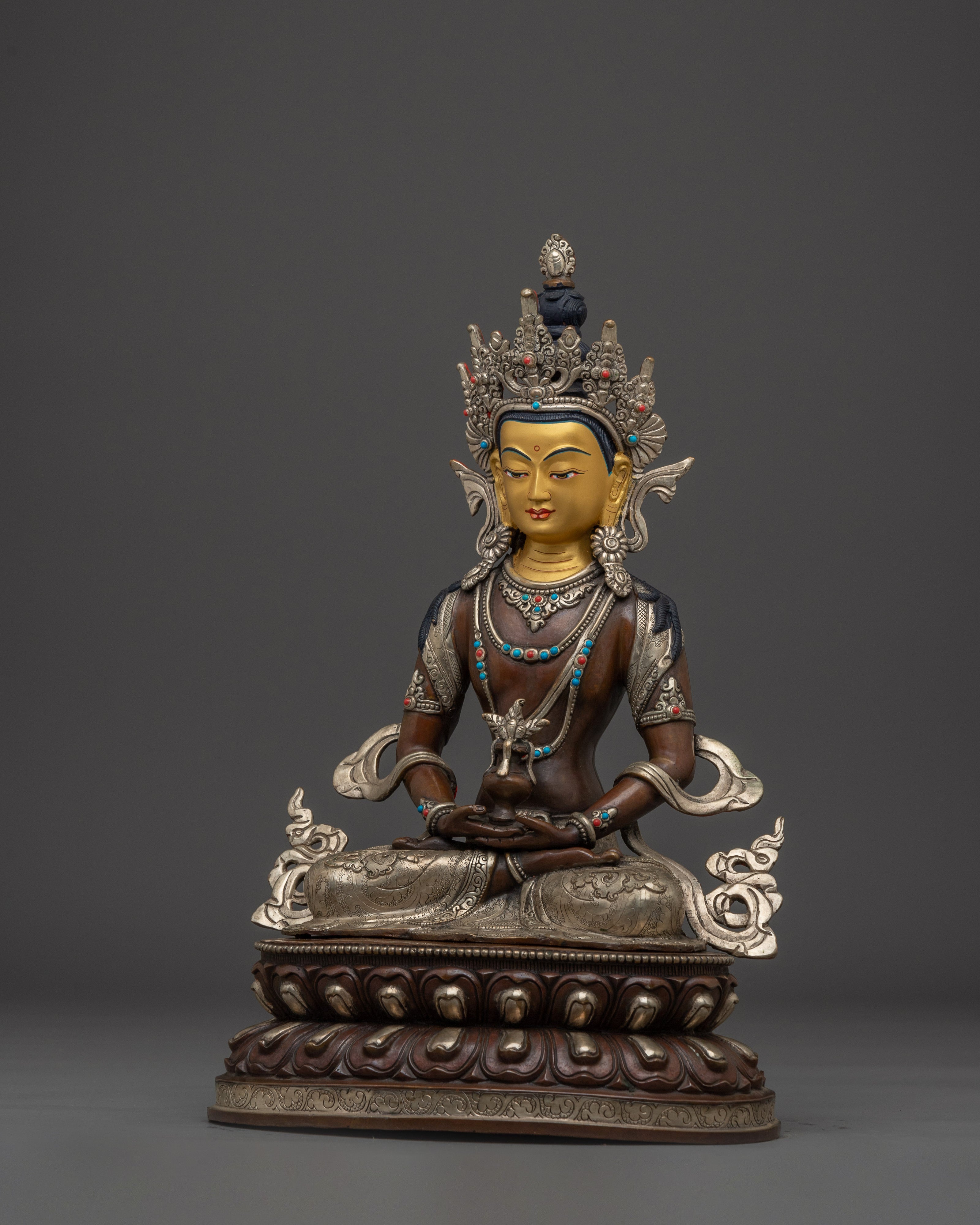 Amitayus Buddha Decor Statue | Tibetan Healing Sculpture