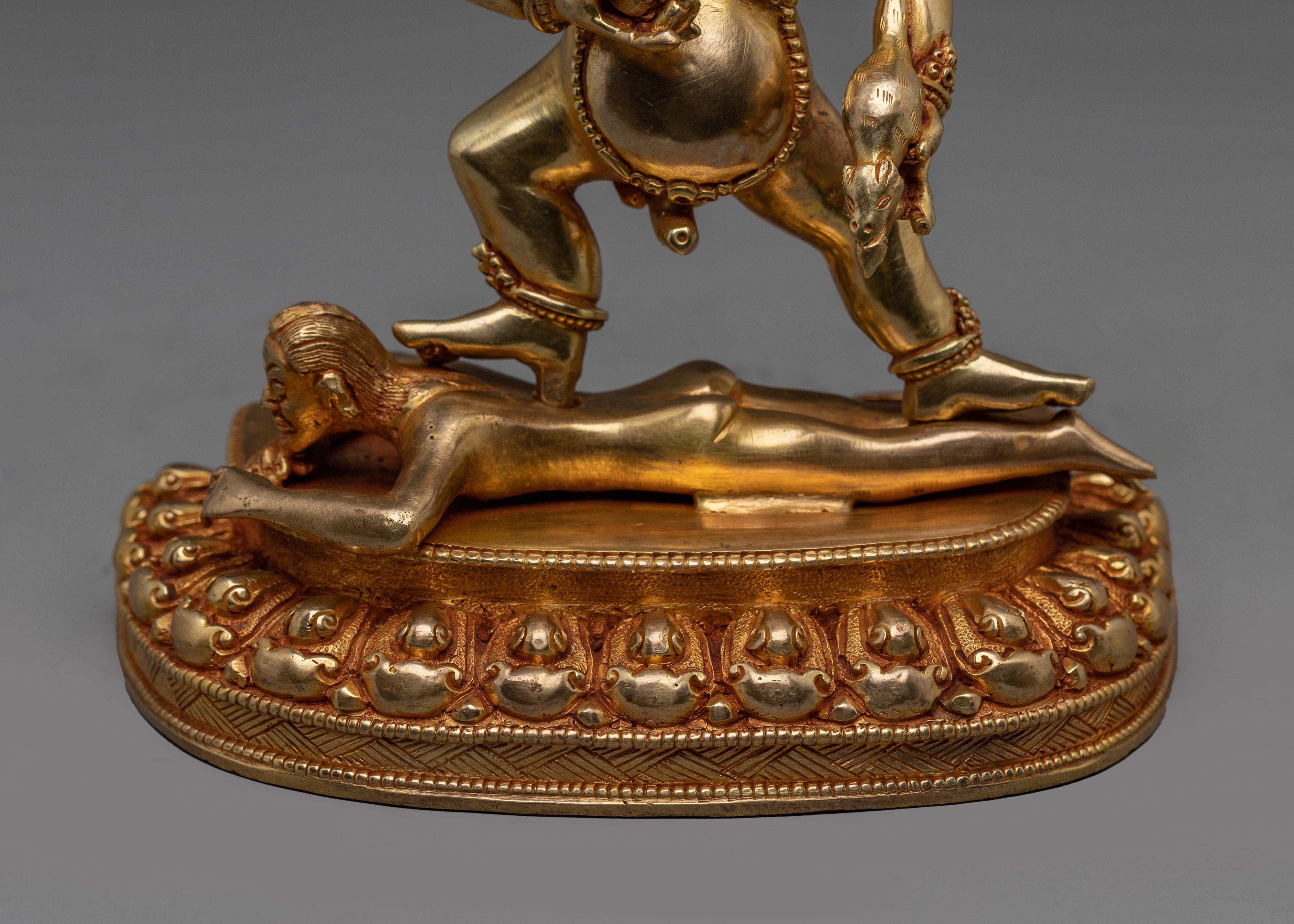 Buddhist Wealth Deity Black Dzambhala Statue | Guardian of the Wealth