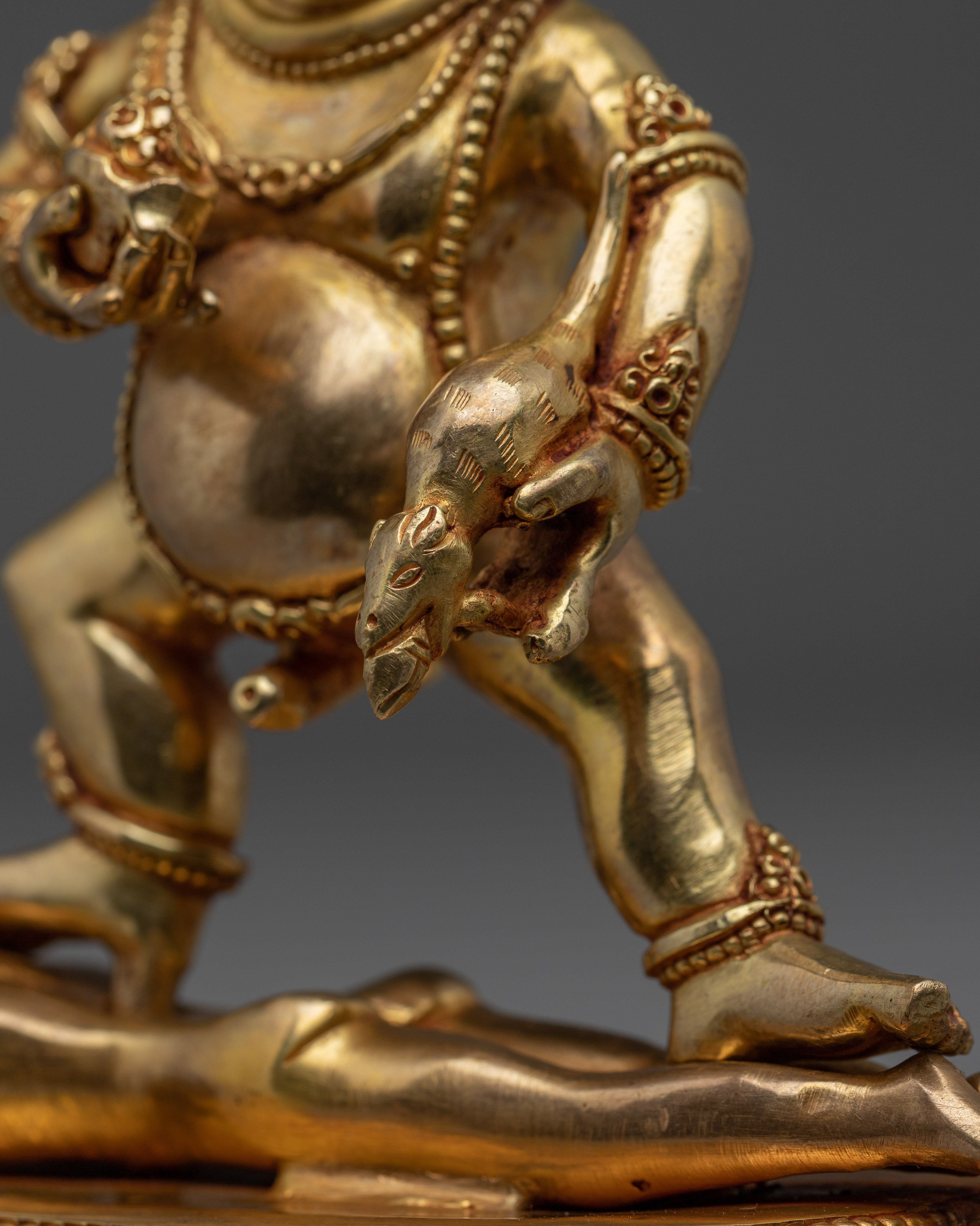 Buddhist Wealth Deity Black Dzambhala Statue | Guardian of the Wealth