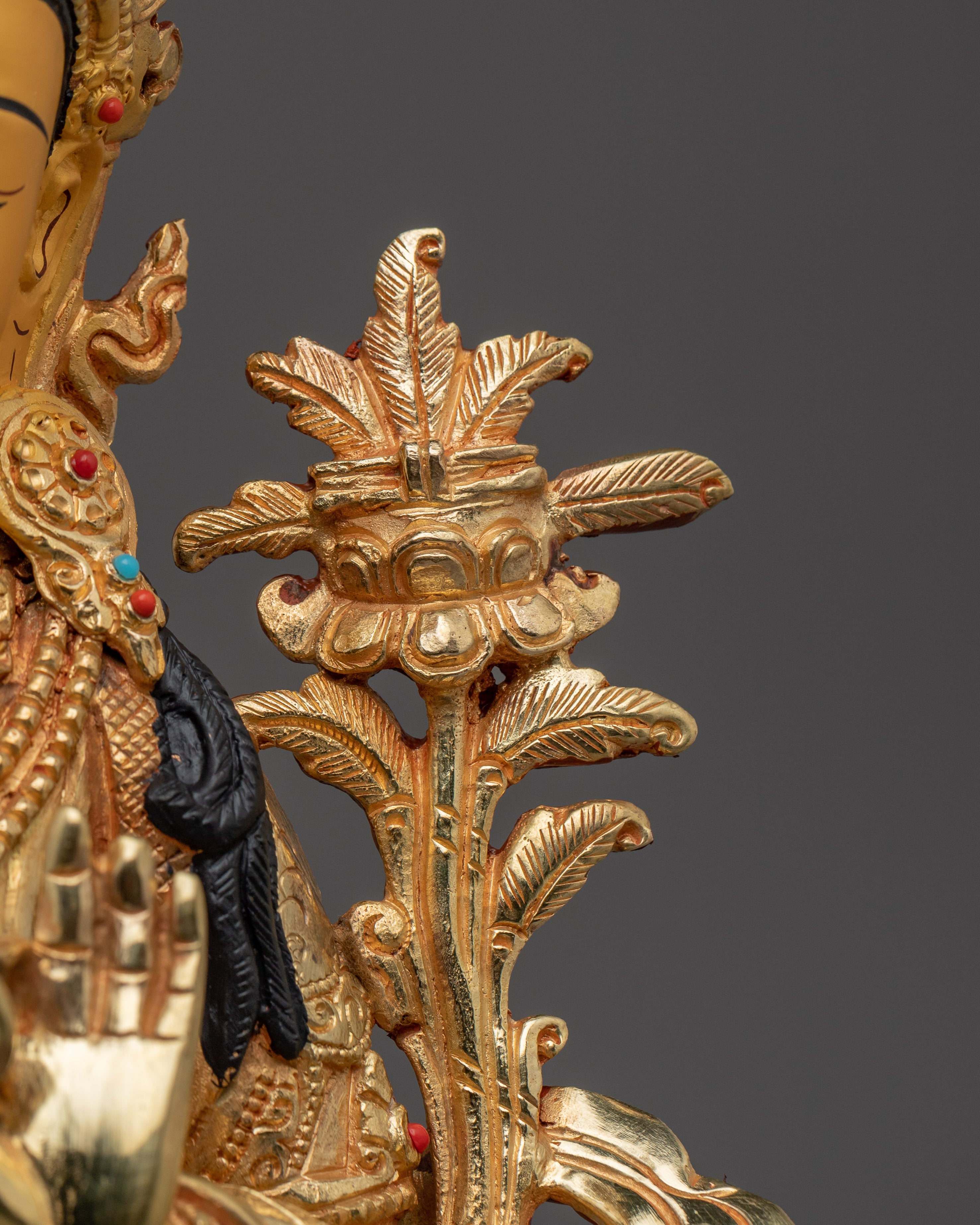 Golden Dharma Protector Manjushri Artwork | Bodhisattva of Transcendent Wisdom