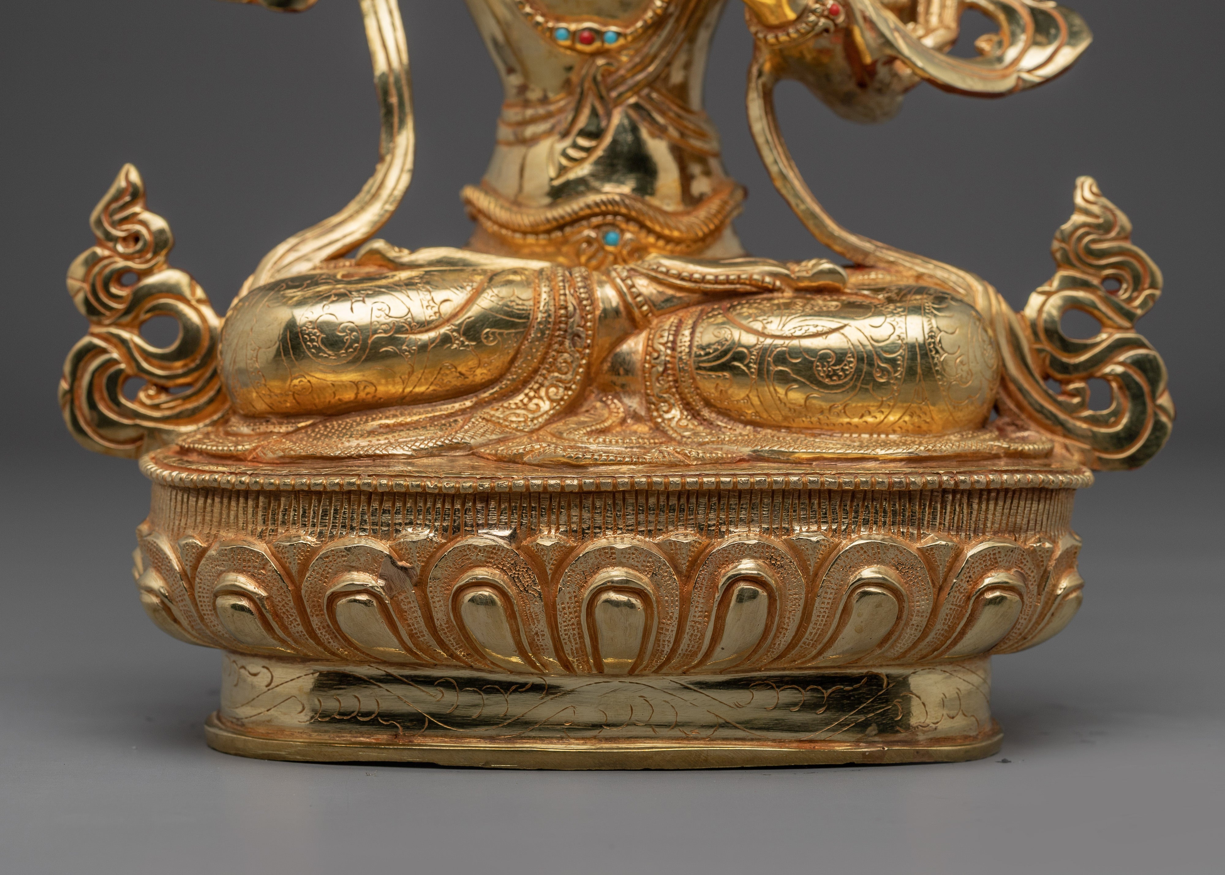 Golden Dharma Protector Manjushri Artwork | Bodhisattva of Transcendent Wisdom