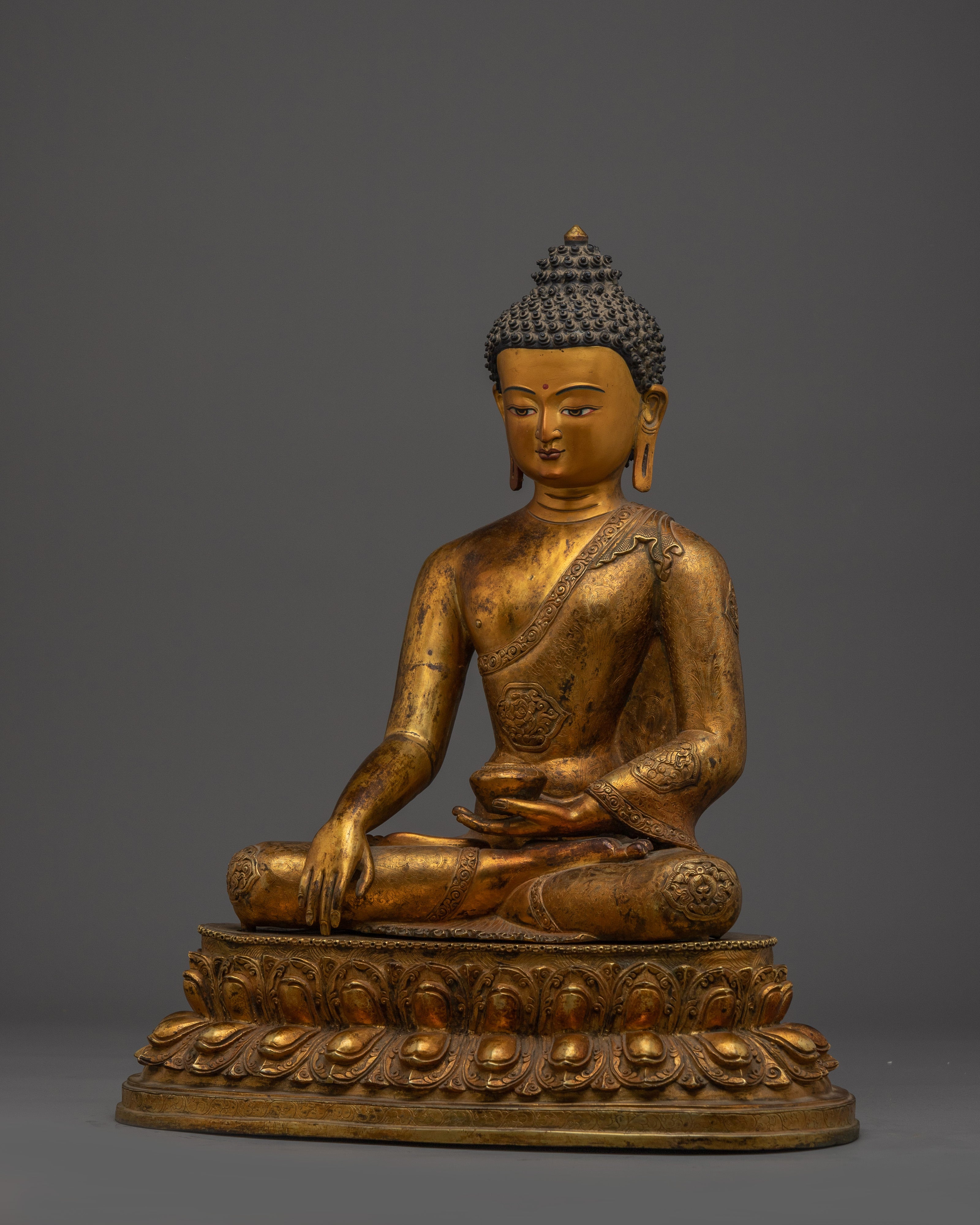 Handmade Copper Shakyamuni Buddha Art | Meditation Altar Decor