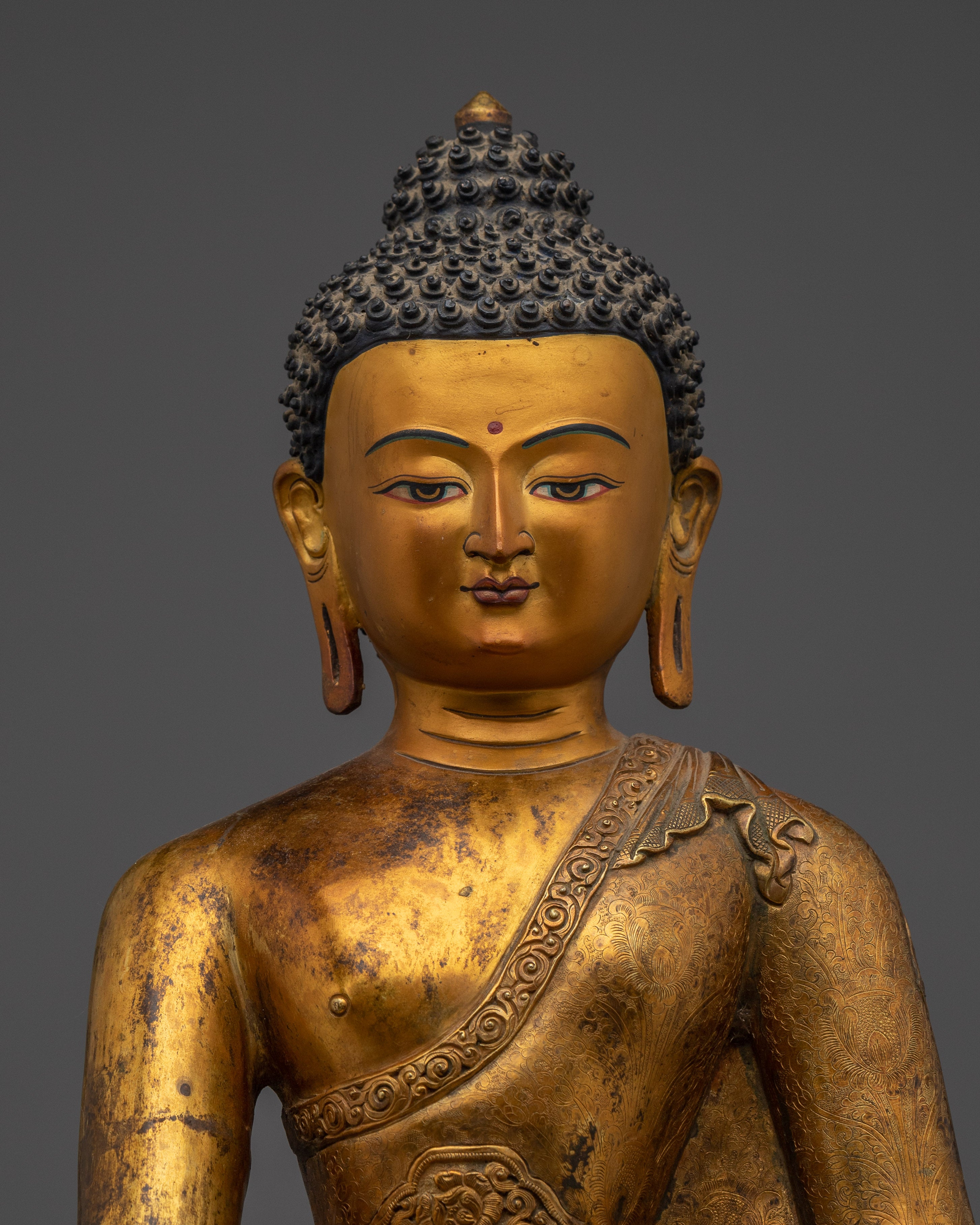Handmade Copper Shakyamuni Buddha Art | Meditation Altar Decor