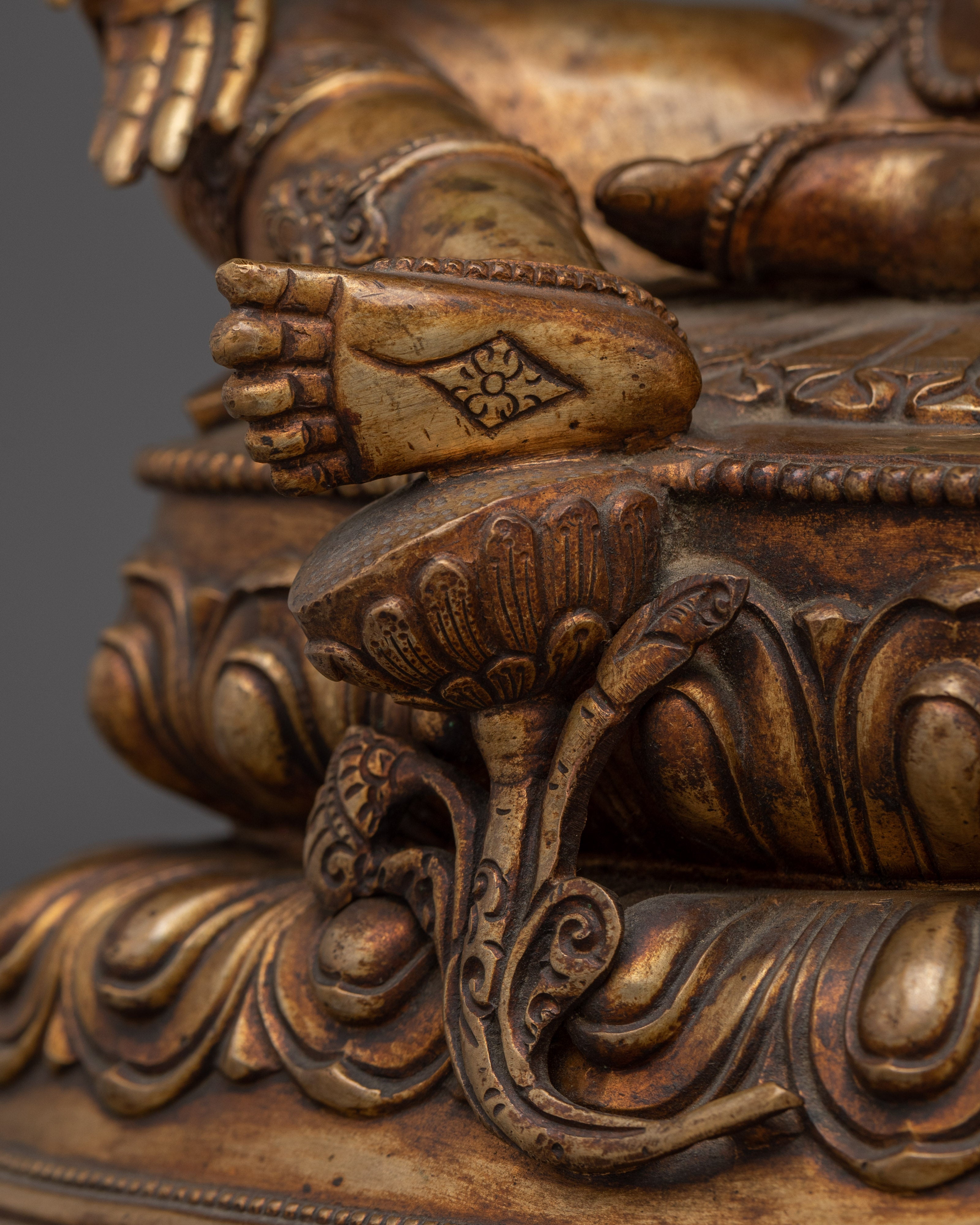 Green Tara Copper Statue -Saviouress from Fear | Mother of Compassion