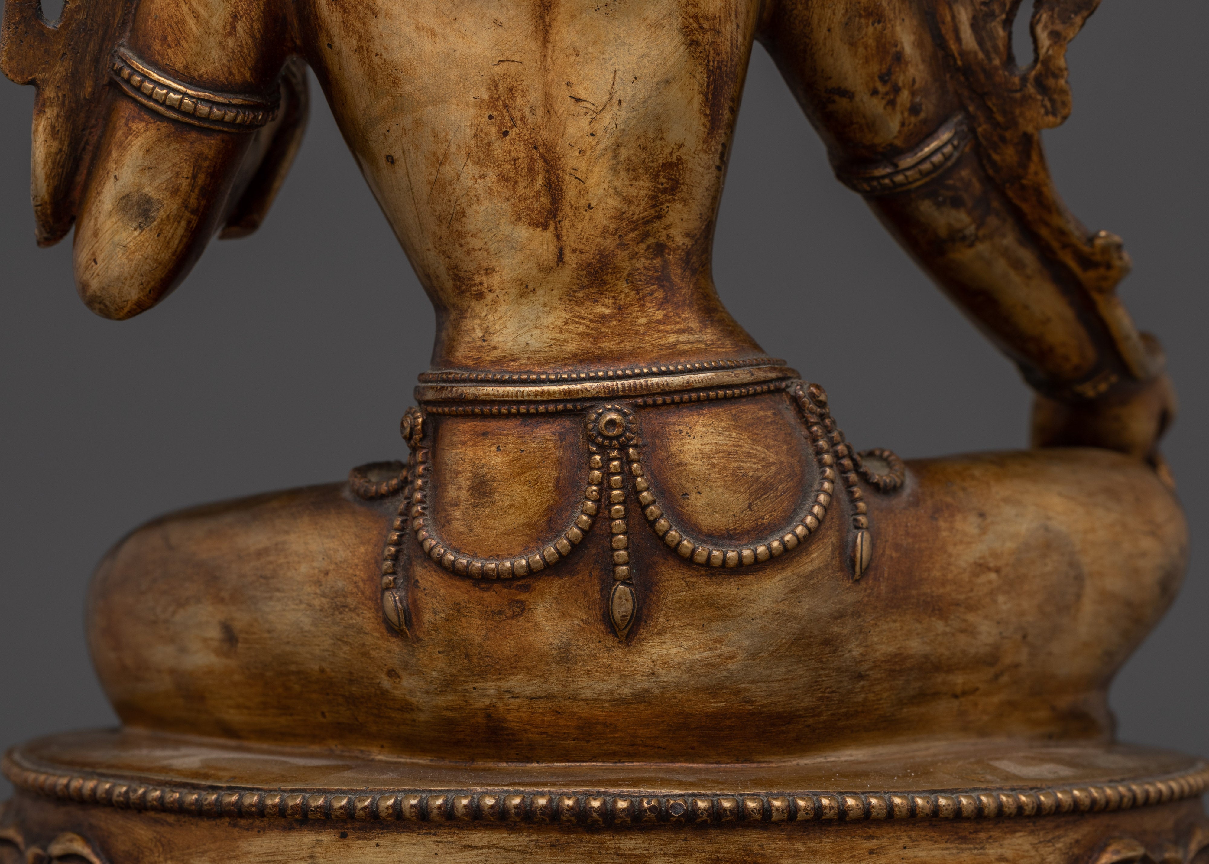 Green Tara Copper Statue -Saviouress from Fear | Mother of Compassion