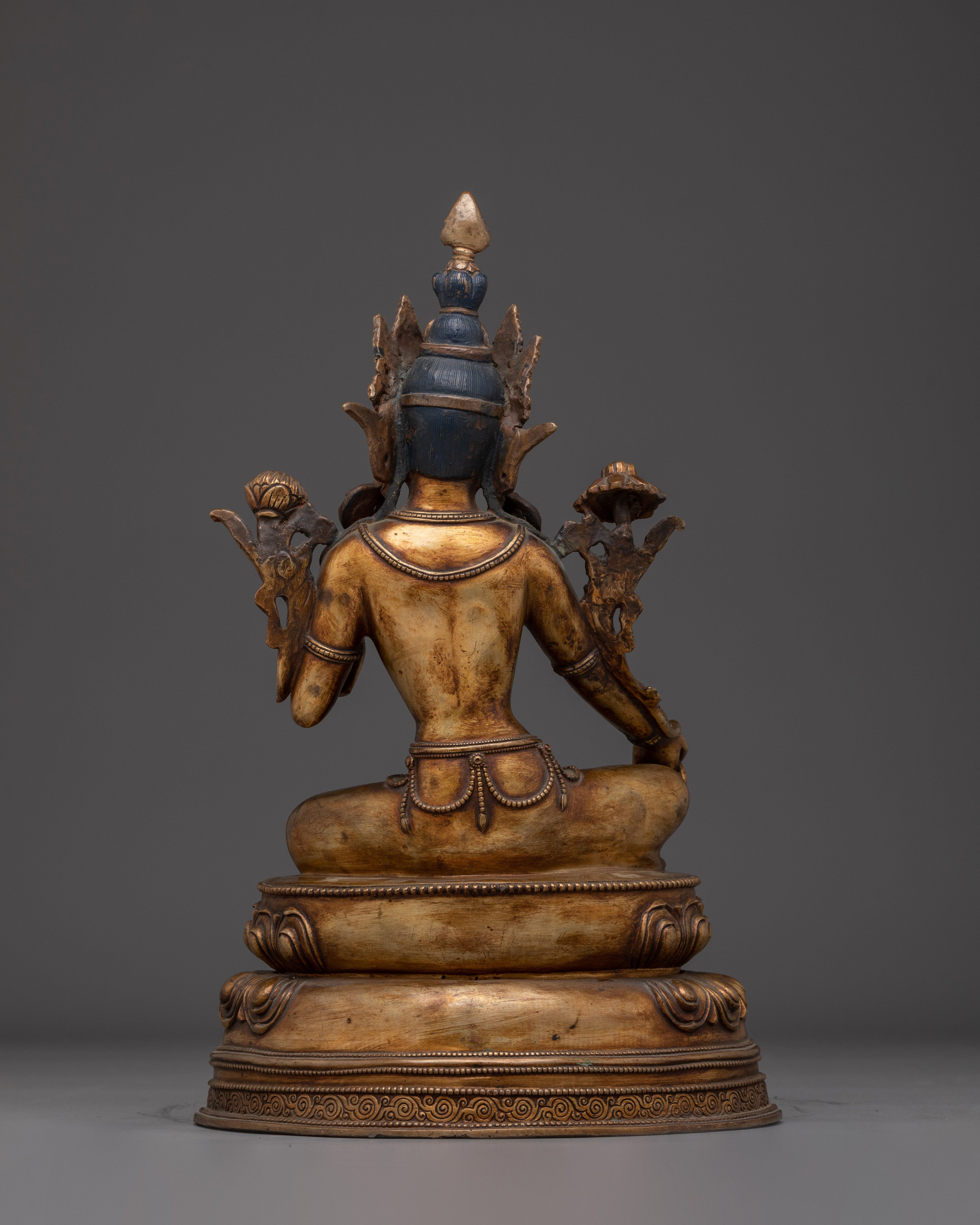 Green Tara Copper Statue -Saviouress from Fear | Mother of Compassion