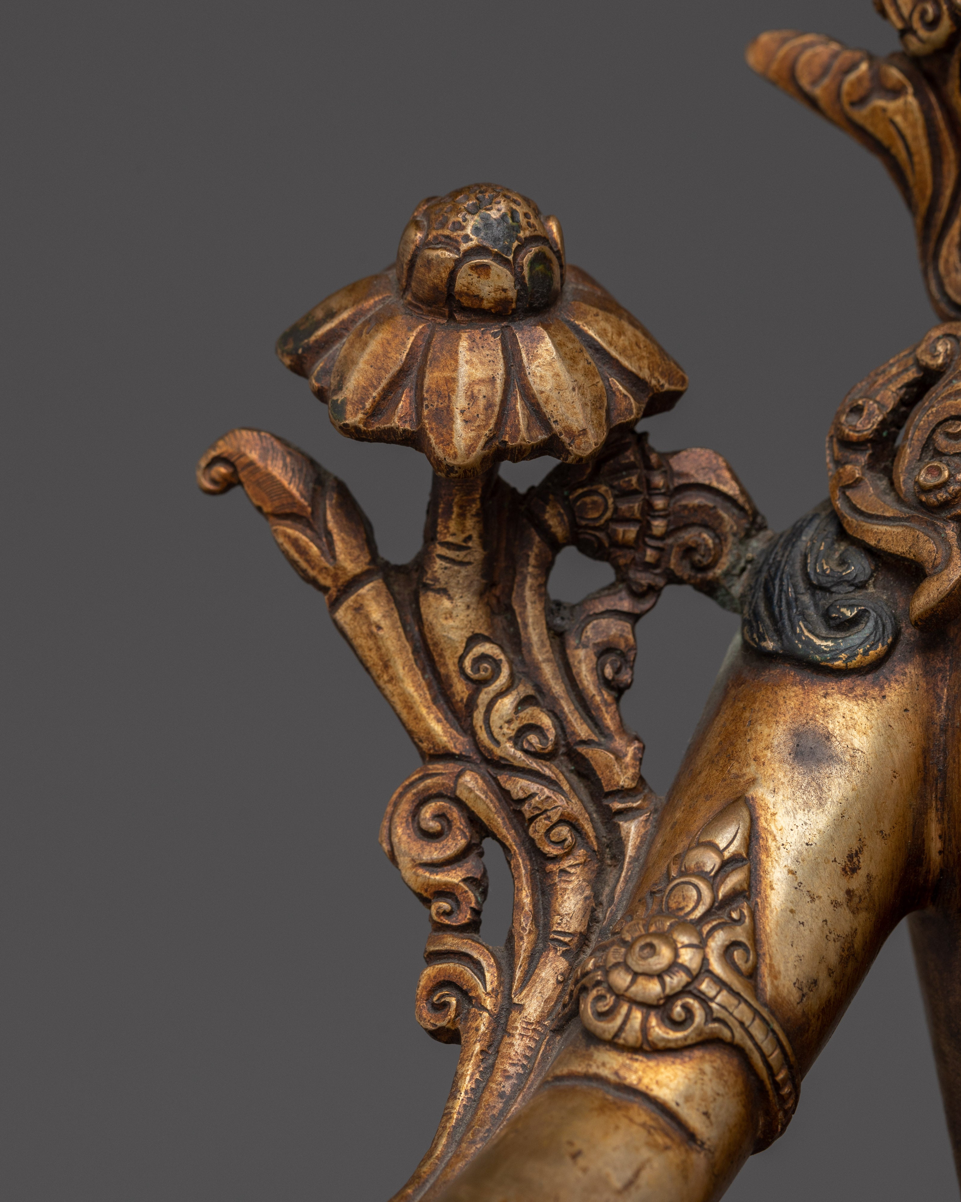 Green Tara Copper Statue -Saviouress from Fear | Mother of Compassion