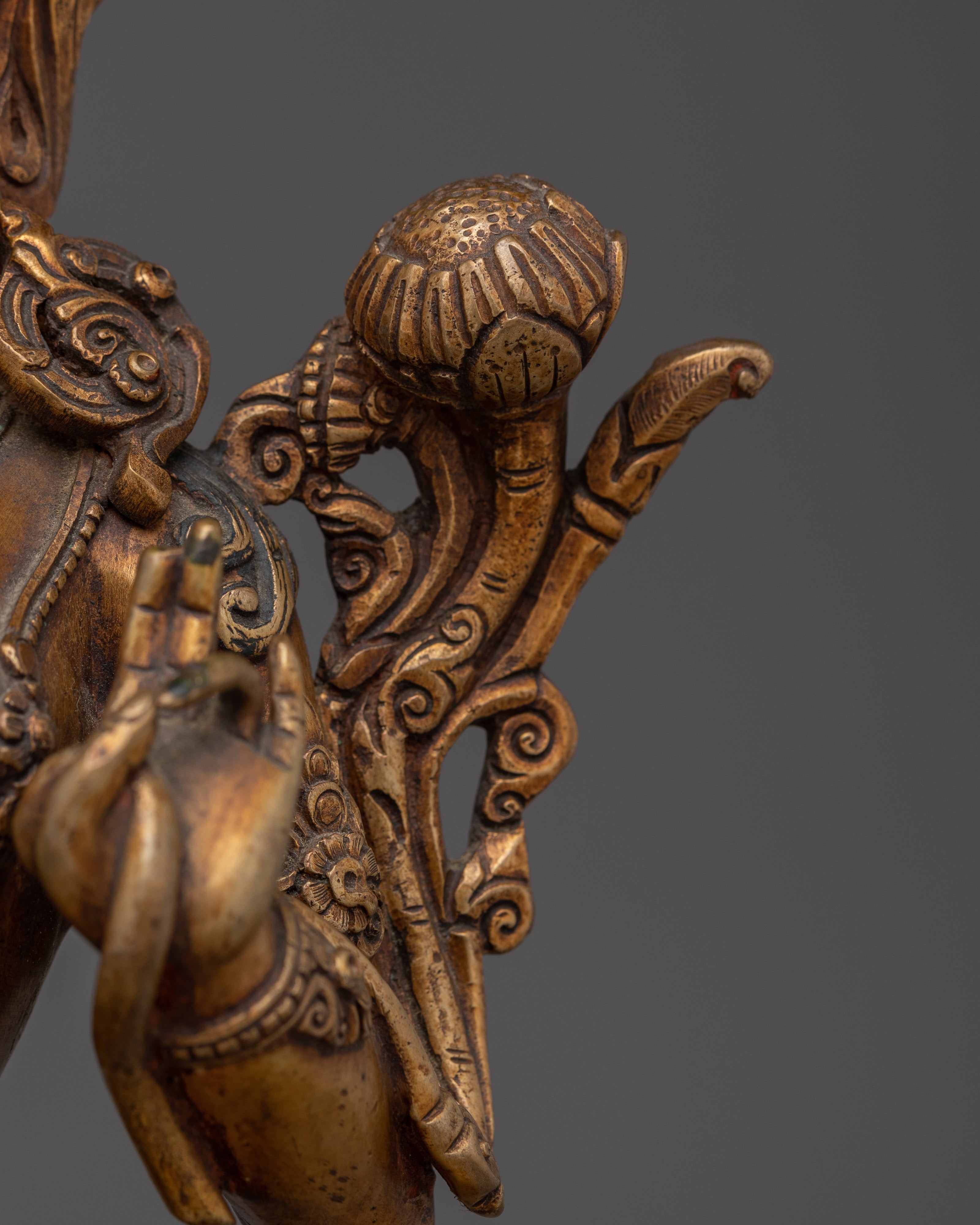 Green Tara Copper Statue -Saviouress from Fear | Mother of Compassion