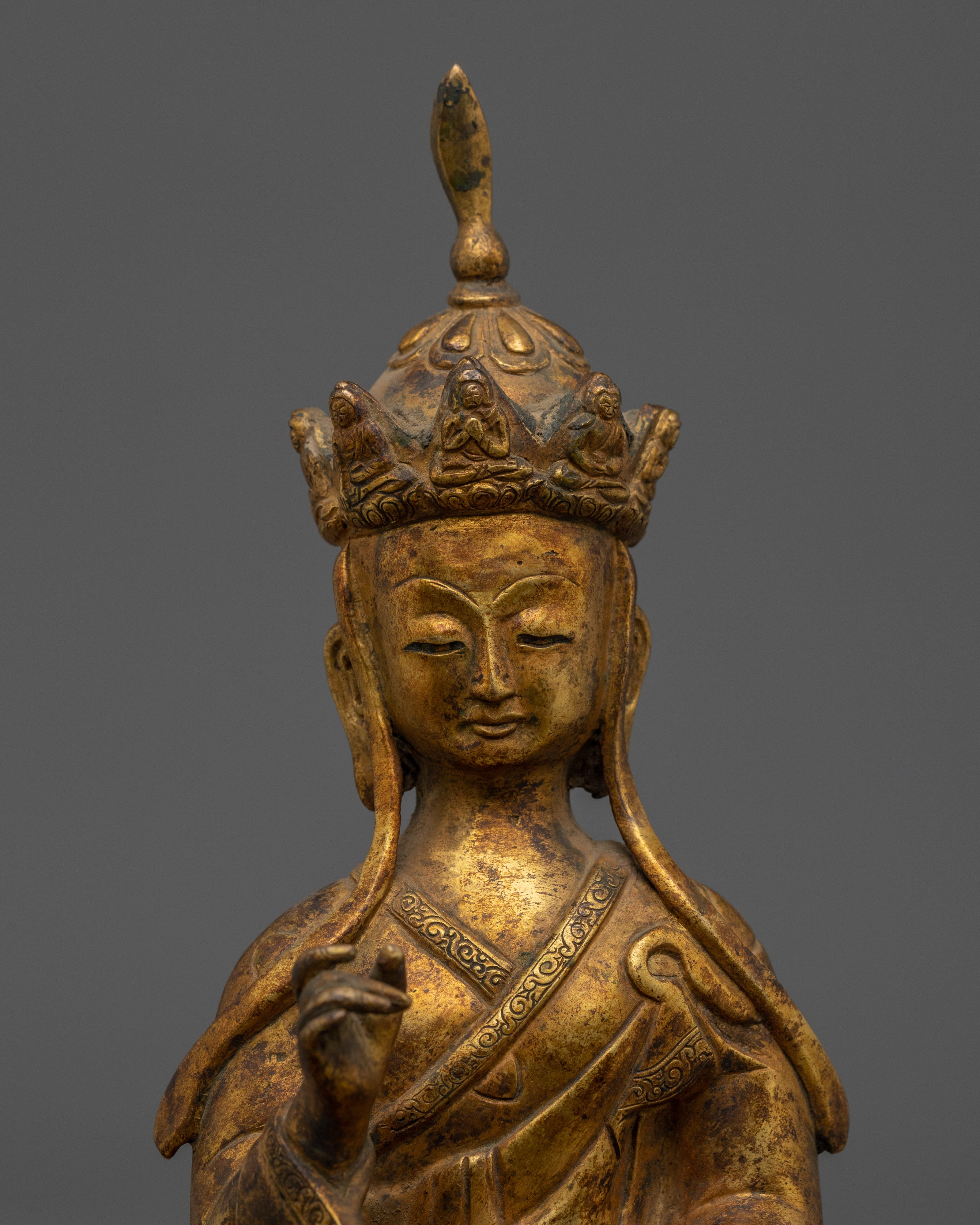 Copper Kshitigarbha Statue | Bodhisattva of Great Vows