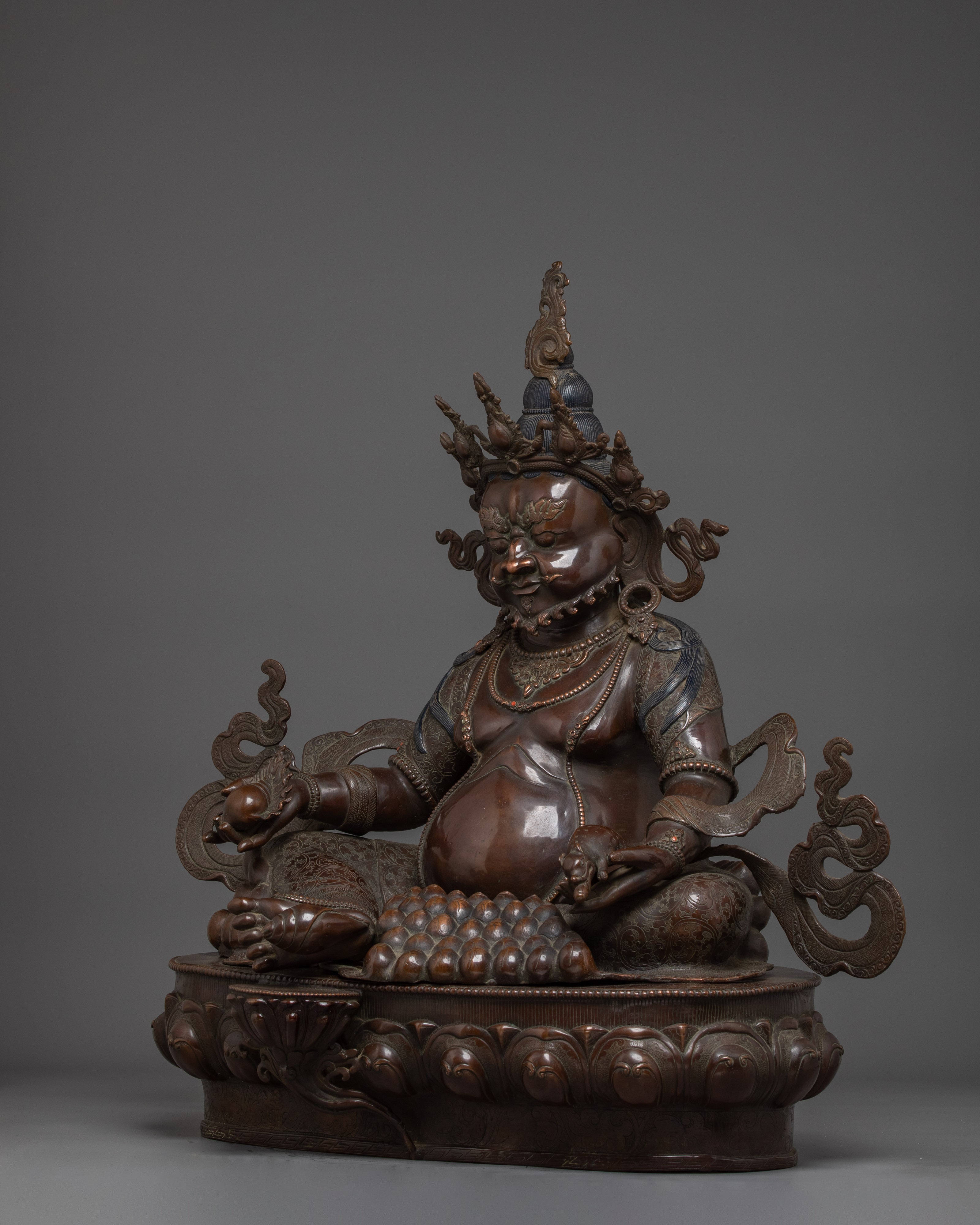 Oxidized Wealth Lord Dzambhala | Guardian of Prosperity