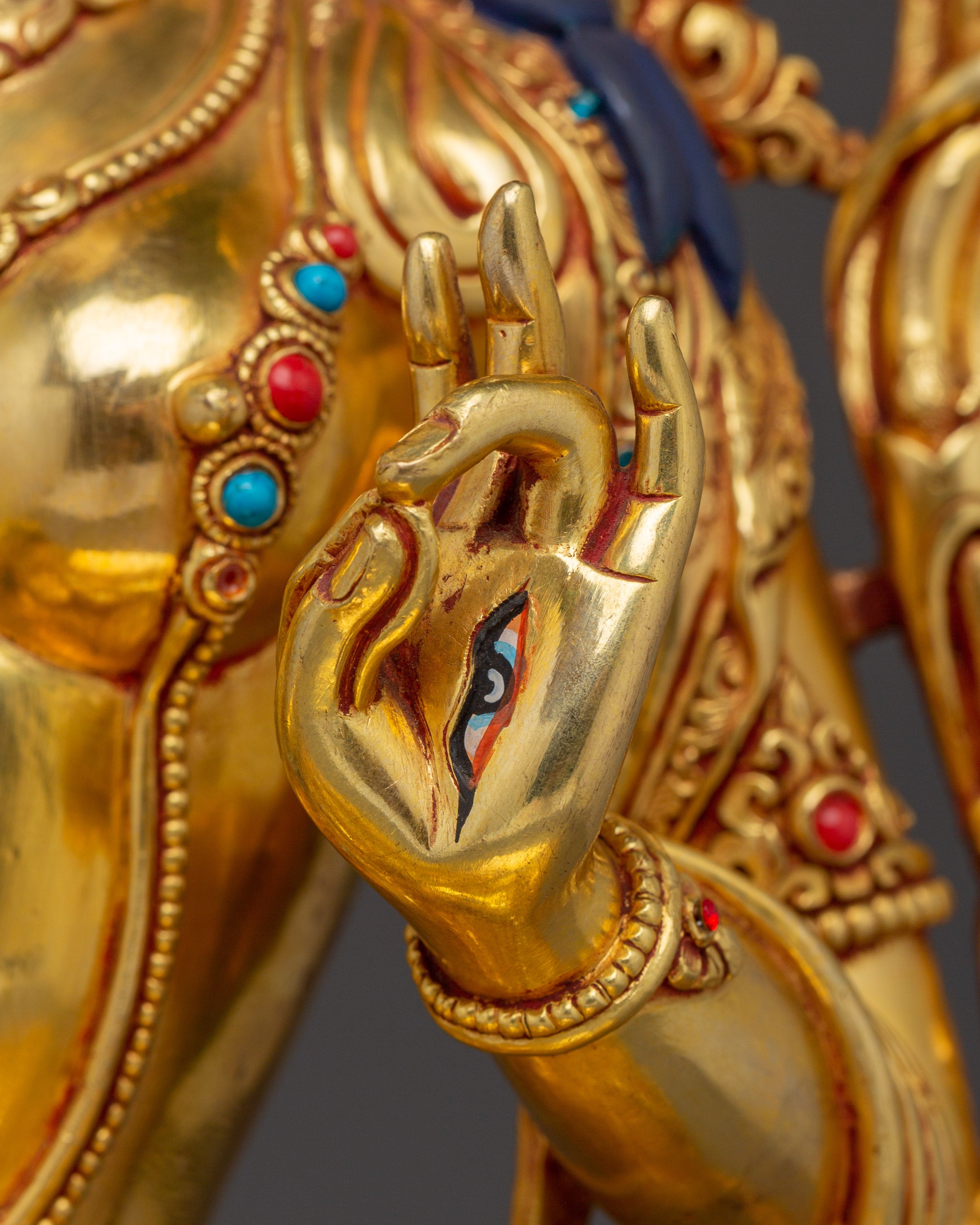 Serene White Tara Copper Sculpture | Sita Tara Himalayan Artwork