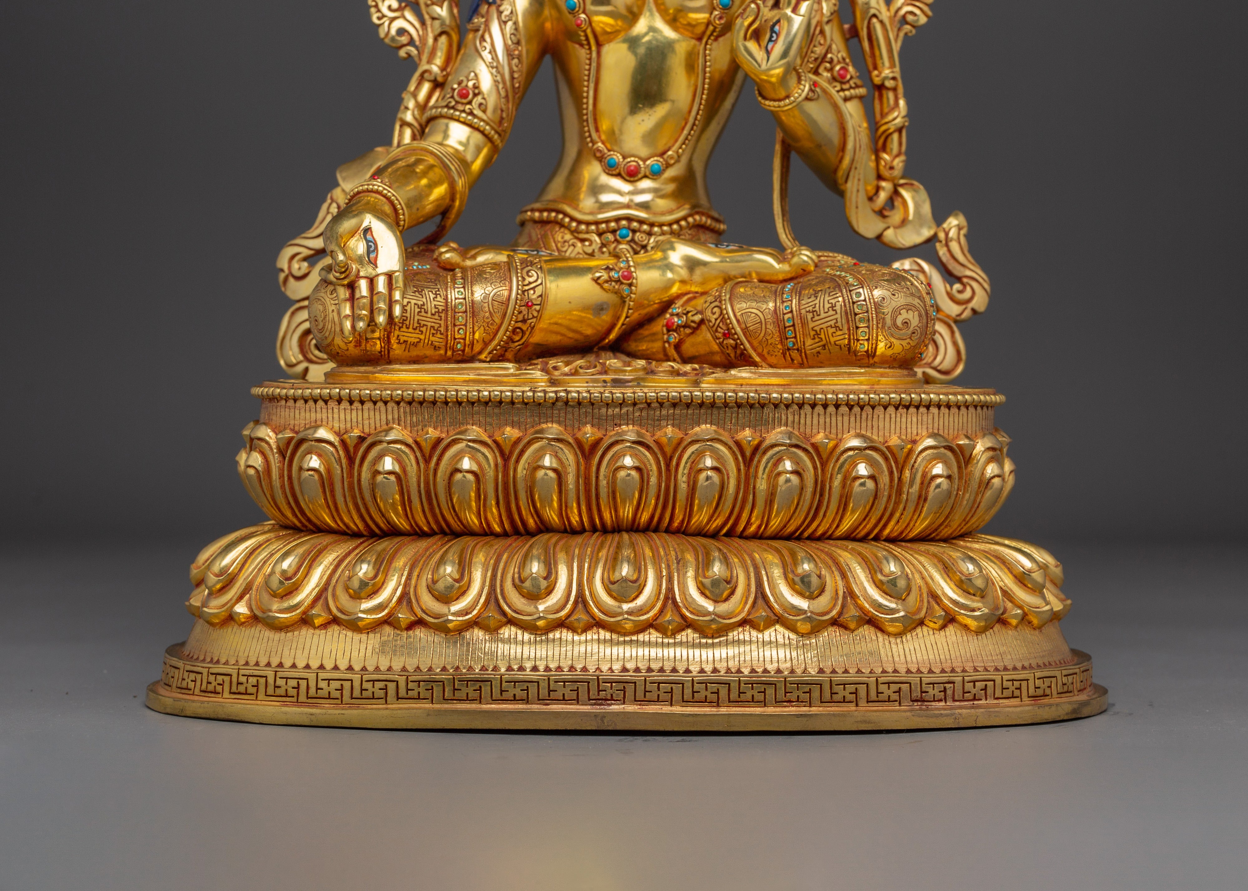 Serene White Tara Copper Sculpture | Sita Tara Himalayan Artwork