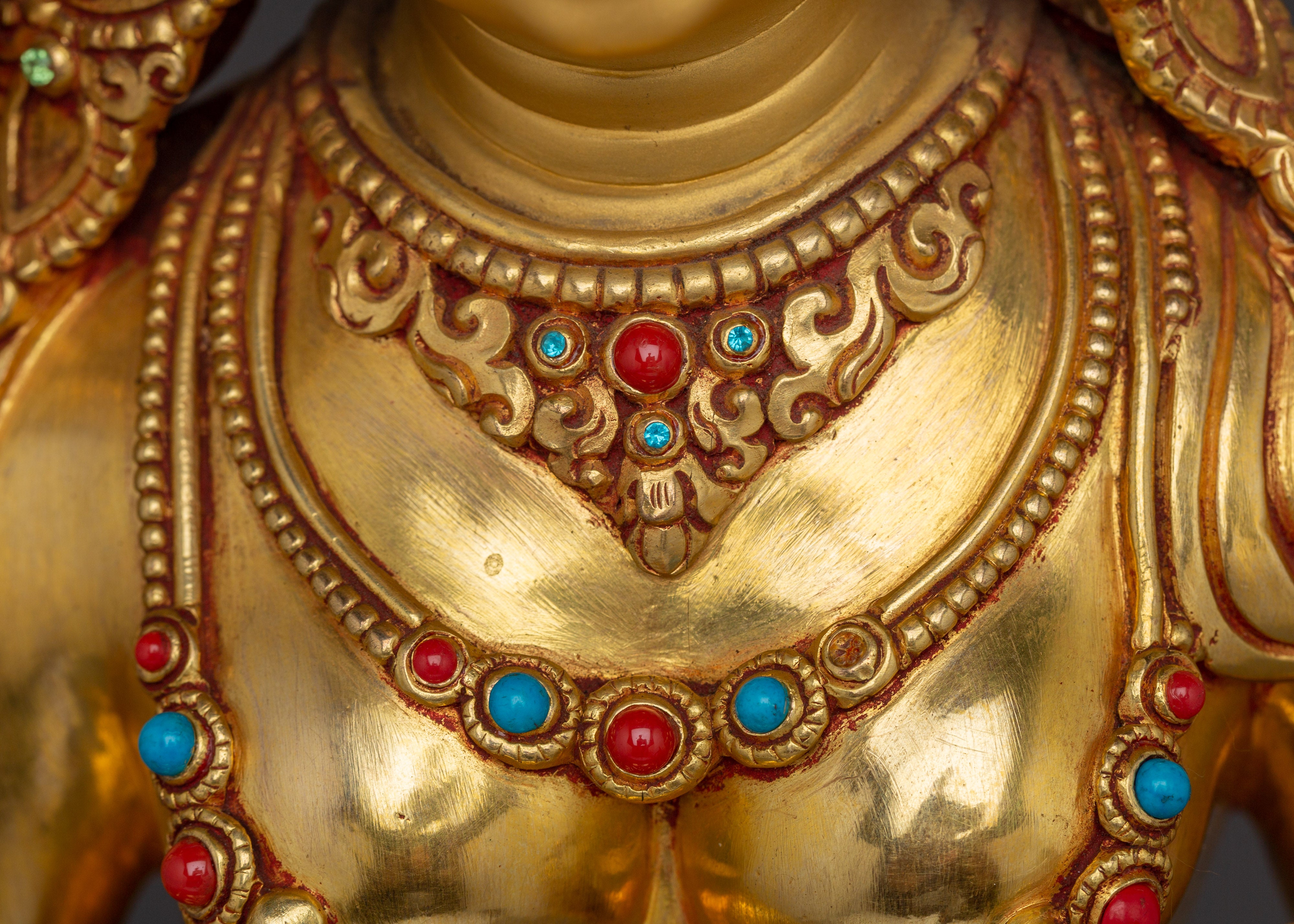 Serene White Tara Copper Sculpture | Sita Tara Himalayan Artwork