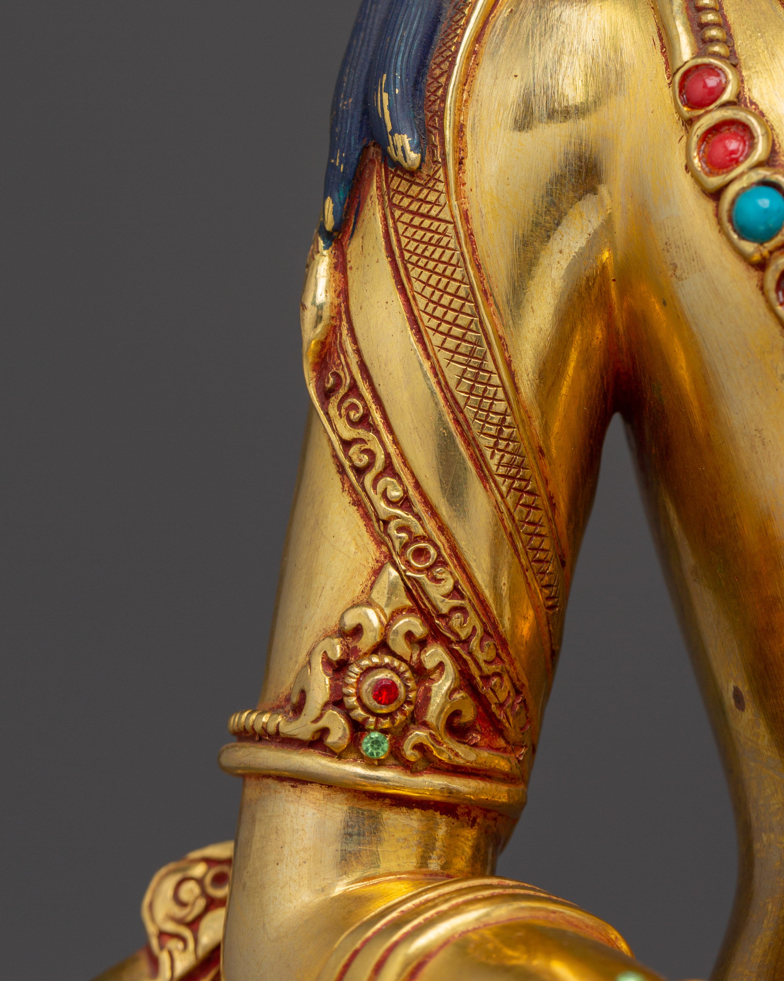 Healing Deity Amitayus Copper Statue | Traditional Himalayan Art