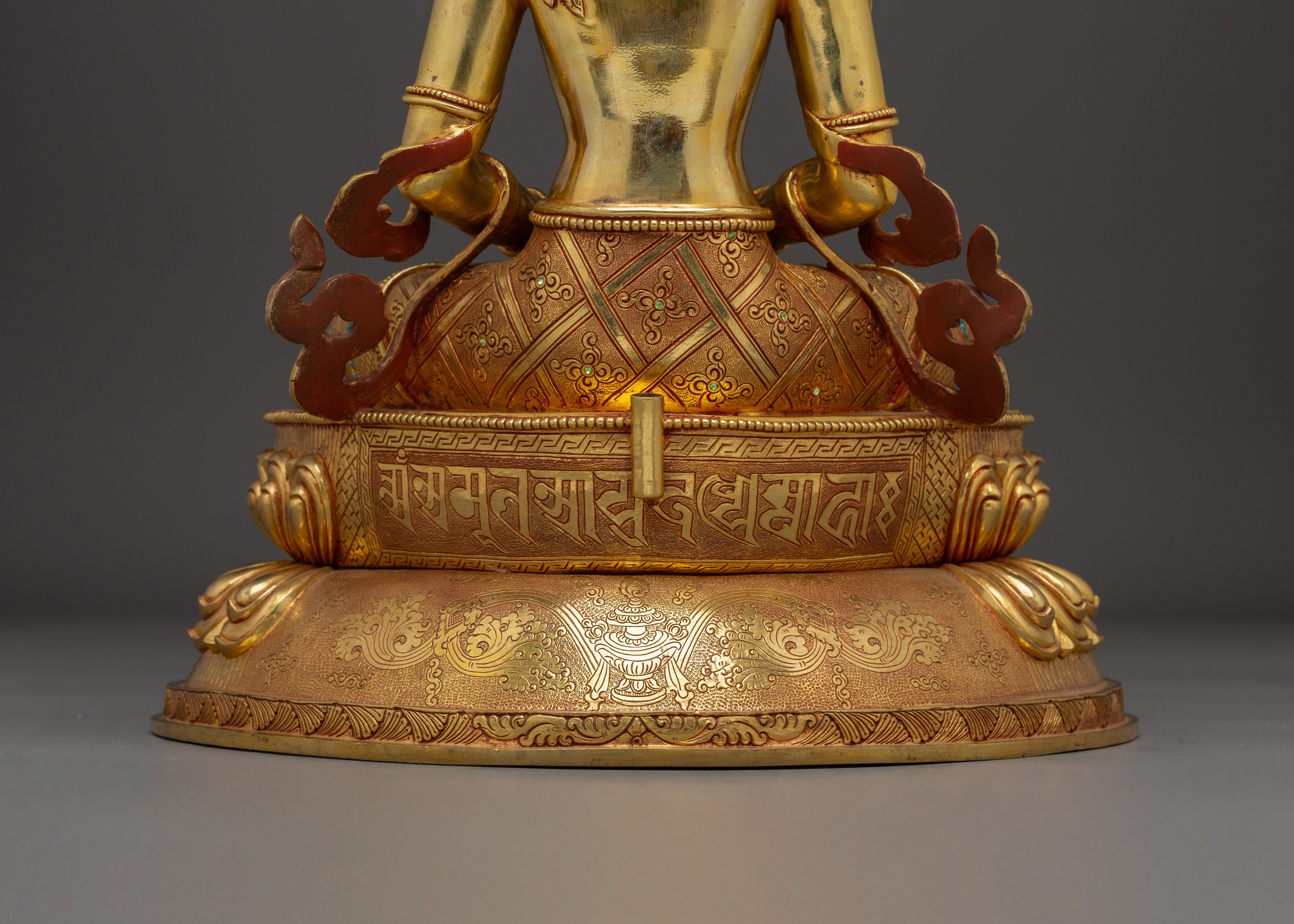 Healing Deity Amitayus Copper Statue | Traditional Himalayan Art