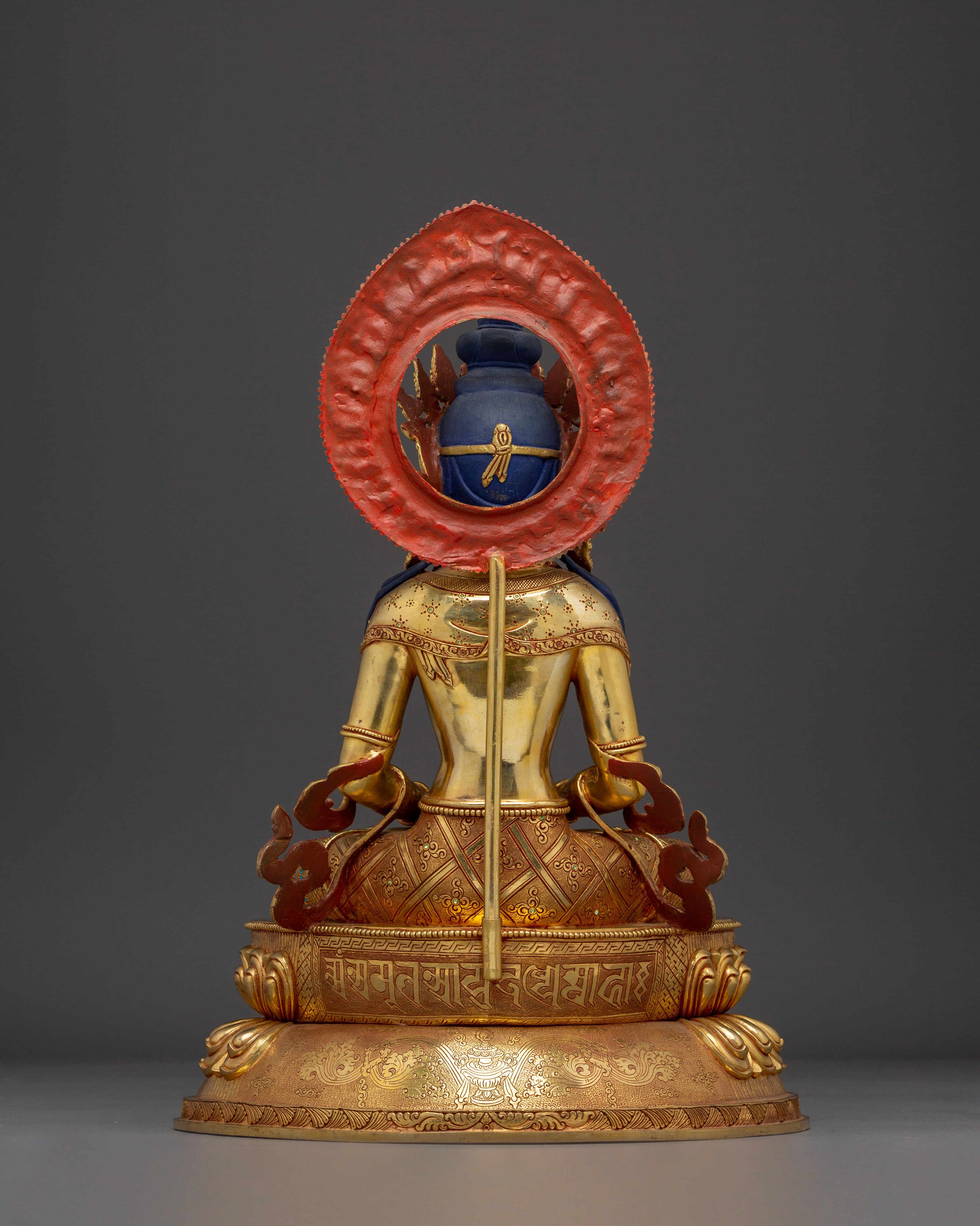 Healing Deity Amitayus Copper Statue | Traditional Himalayan Art