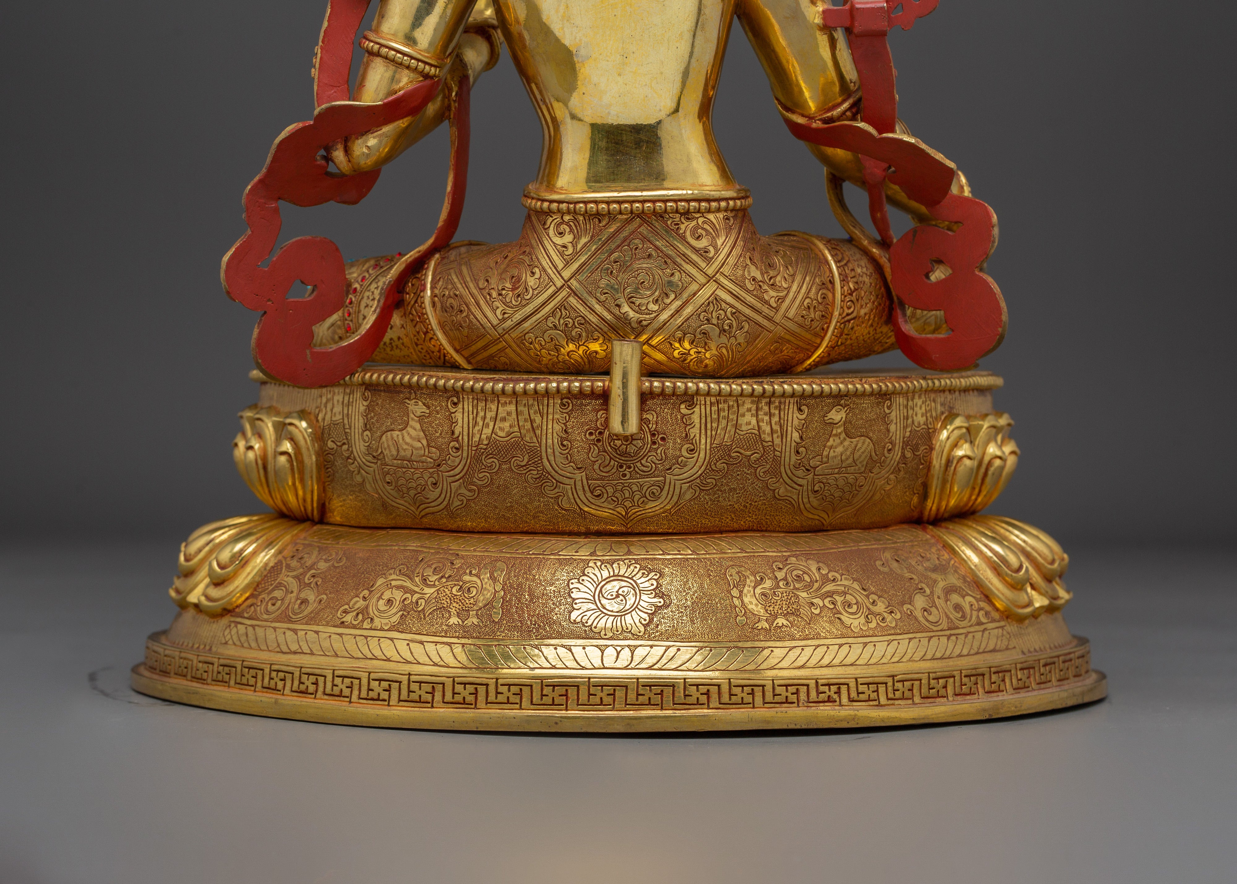 Radiant Shyama Tara Golden Statue | Green Tara - Mother of All Buddhas