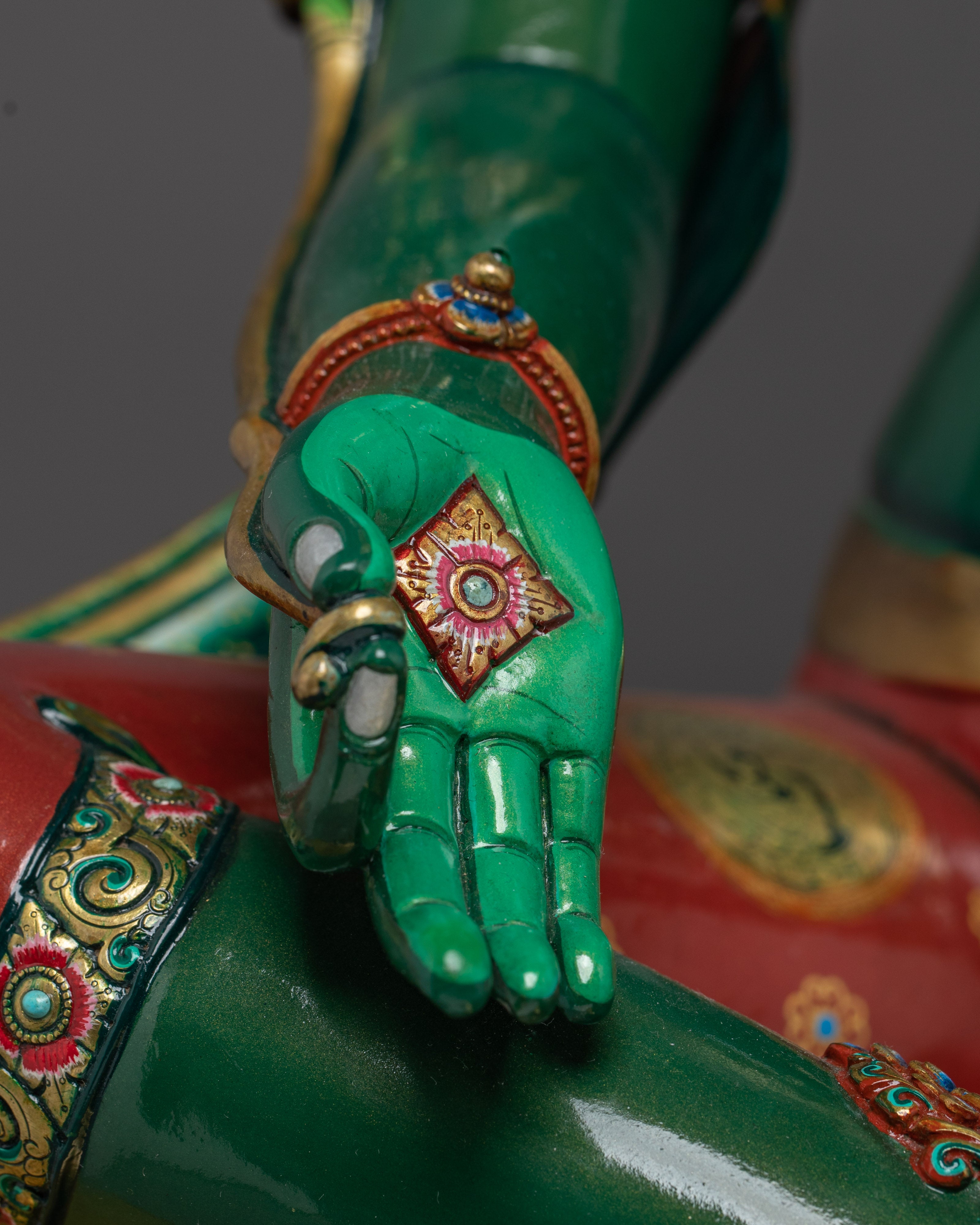 Colorful Female Deity Green Tara | Mother of All Buddhas