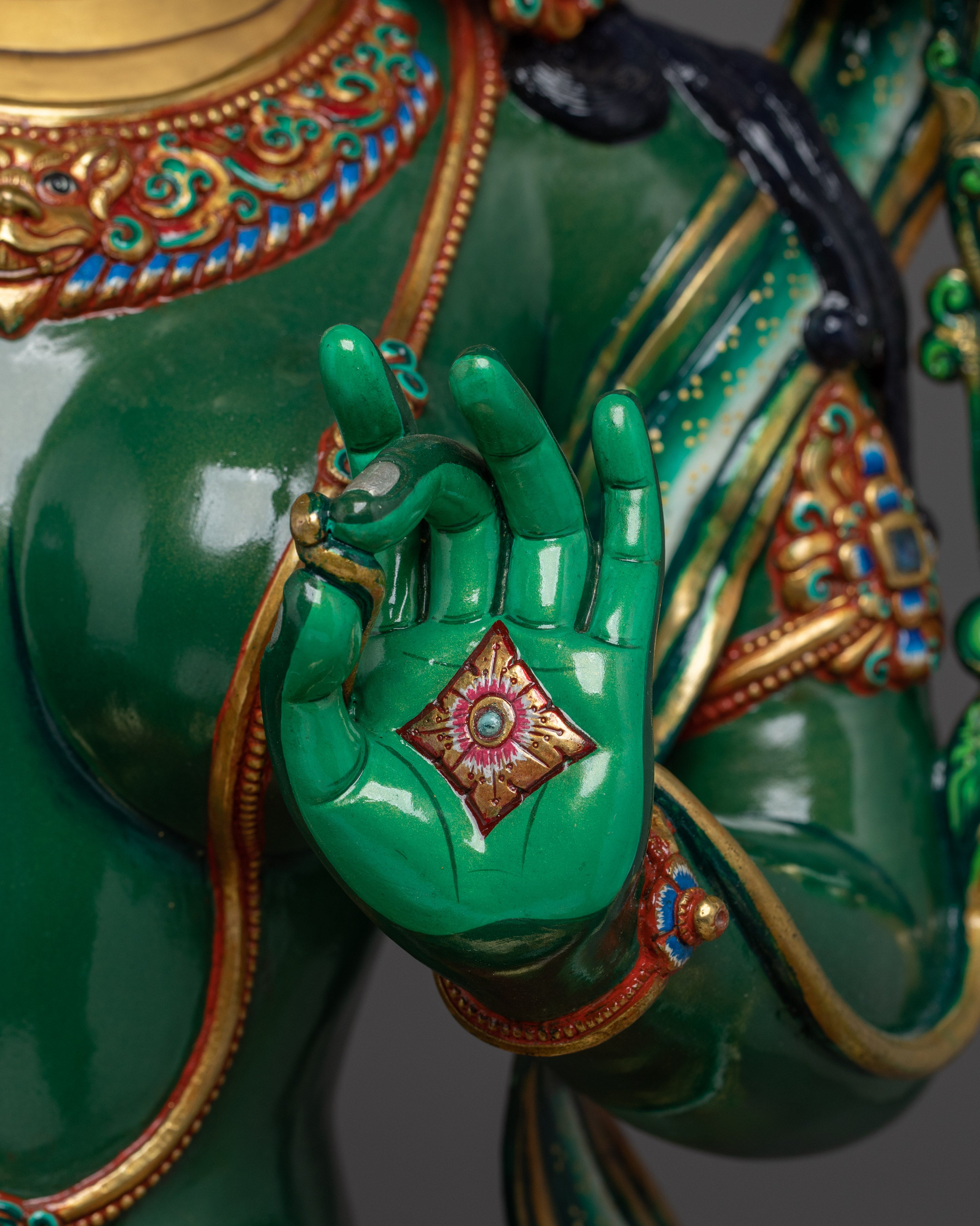 Colorful Female Deity Green Tara | Mother of All Buddhas