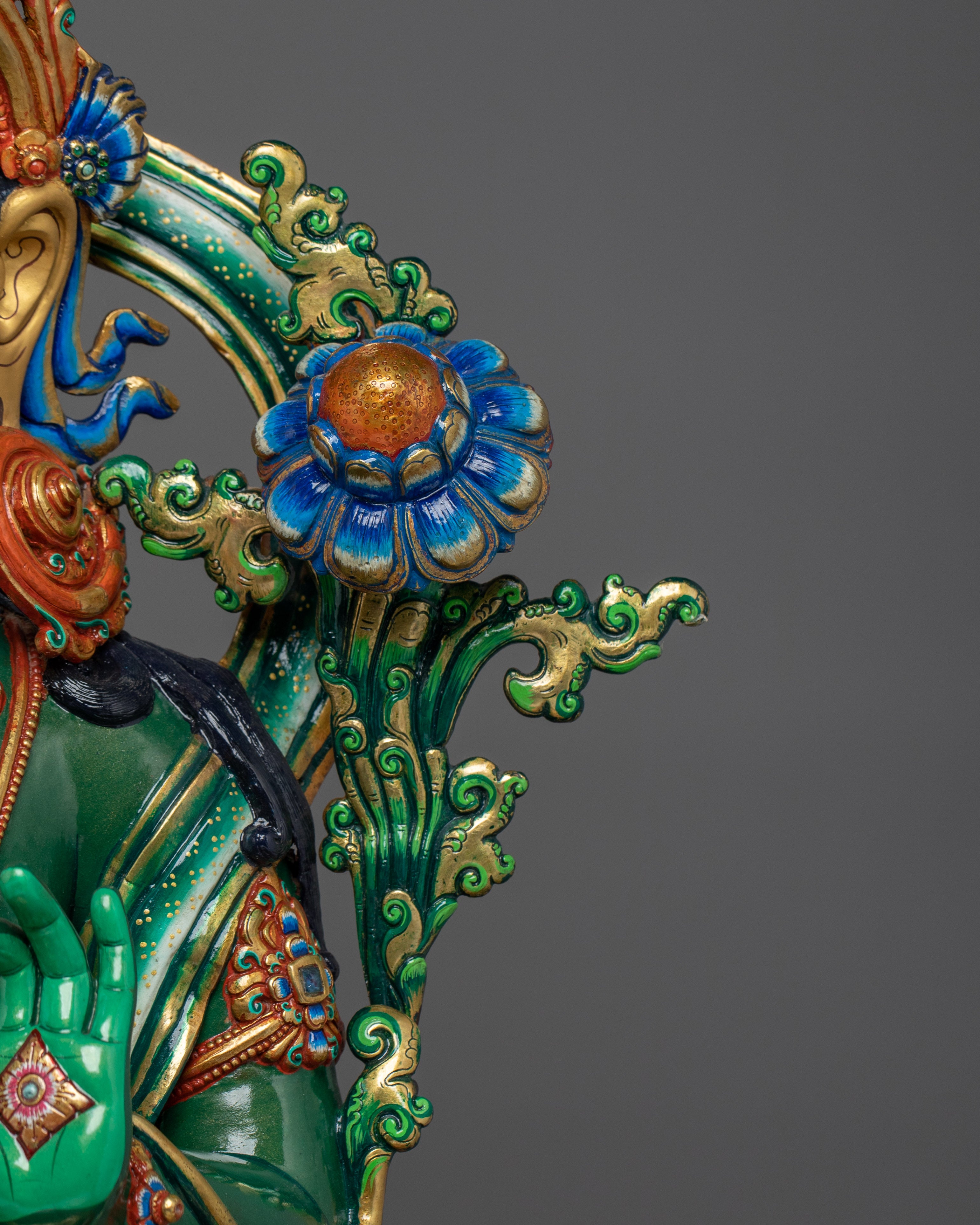 Colorful Female Deity Green Tara | Mother of All Buddhas