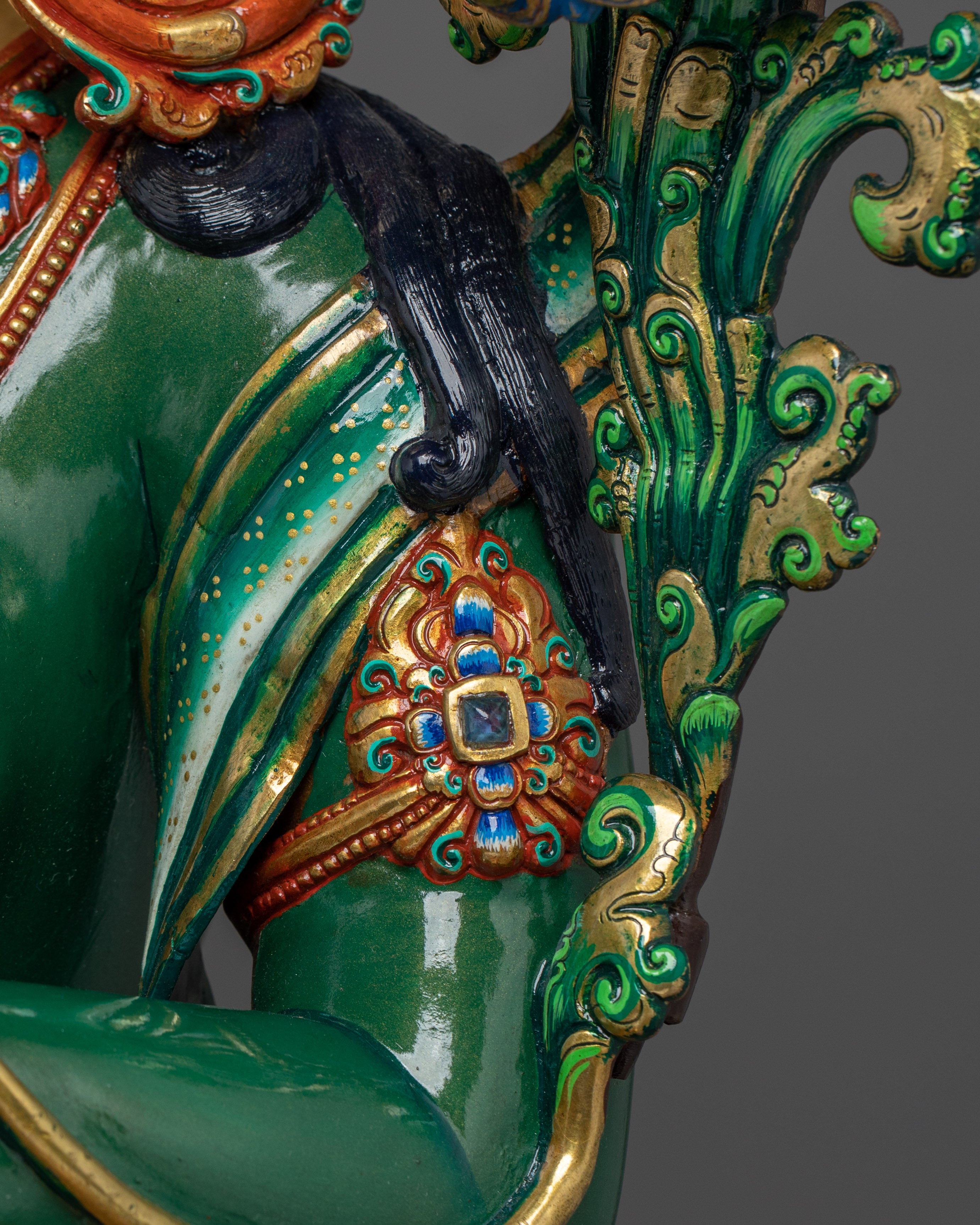 Colorful Female Deity Green Tara | Mother of All Buddhas