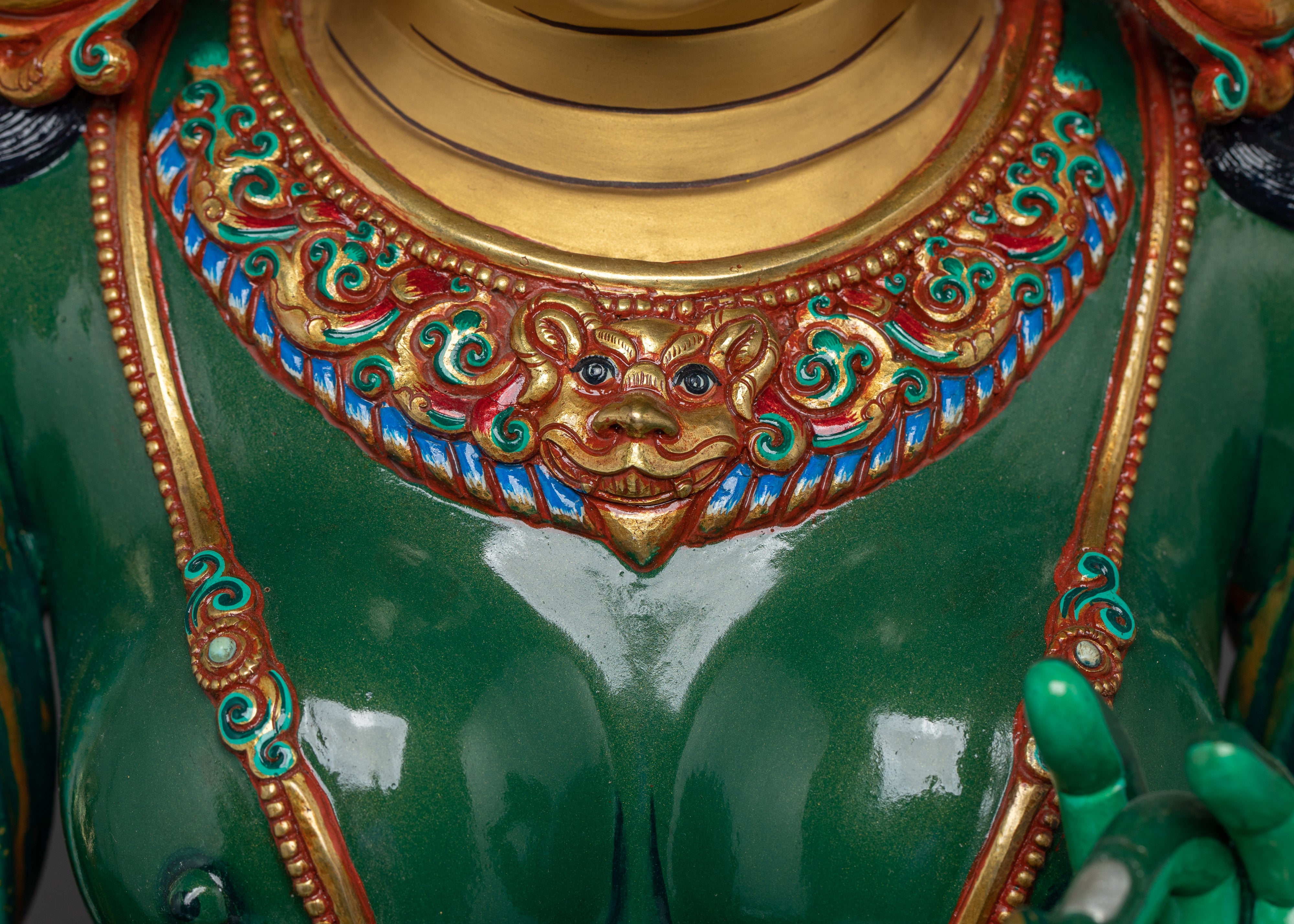Colorful Female Deity Green Tara | Mother of All Buddhas