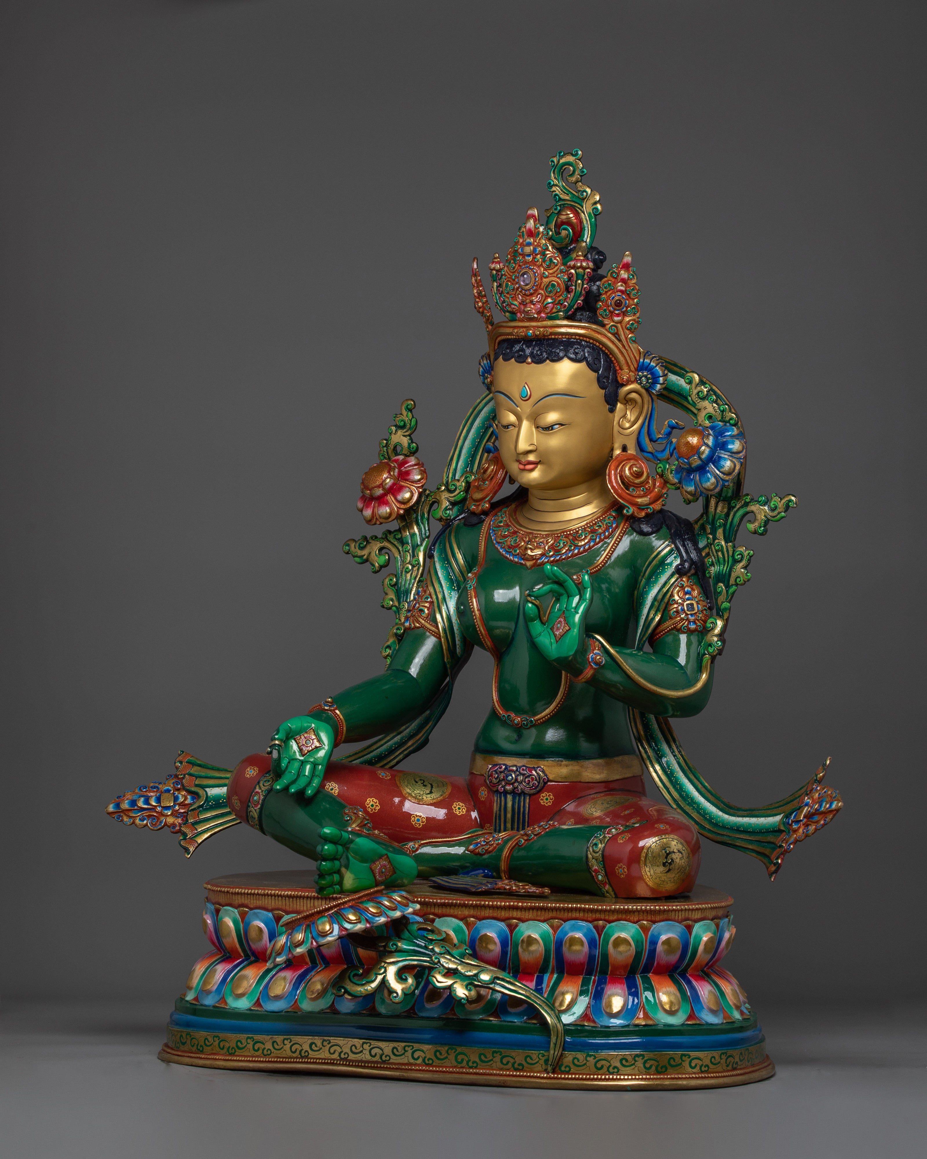 Colorful Female Deity Green Tara | Mother of All Buddhas