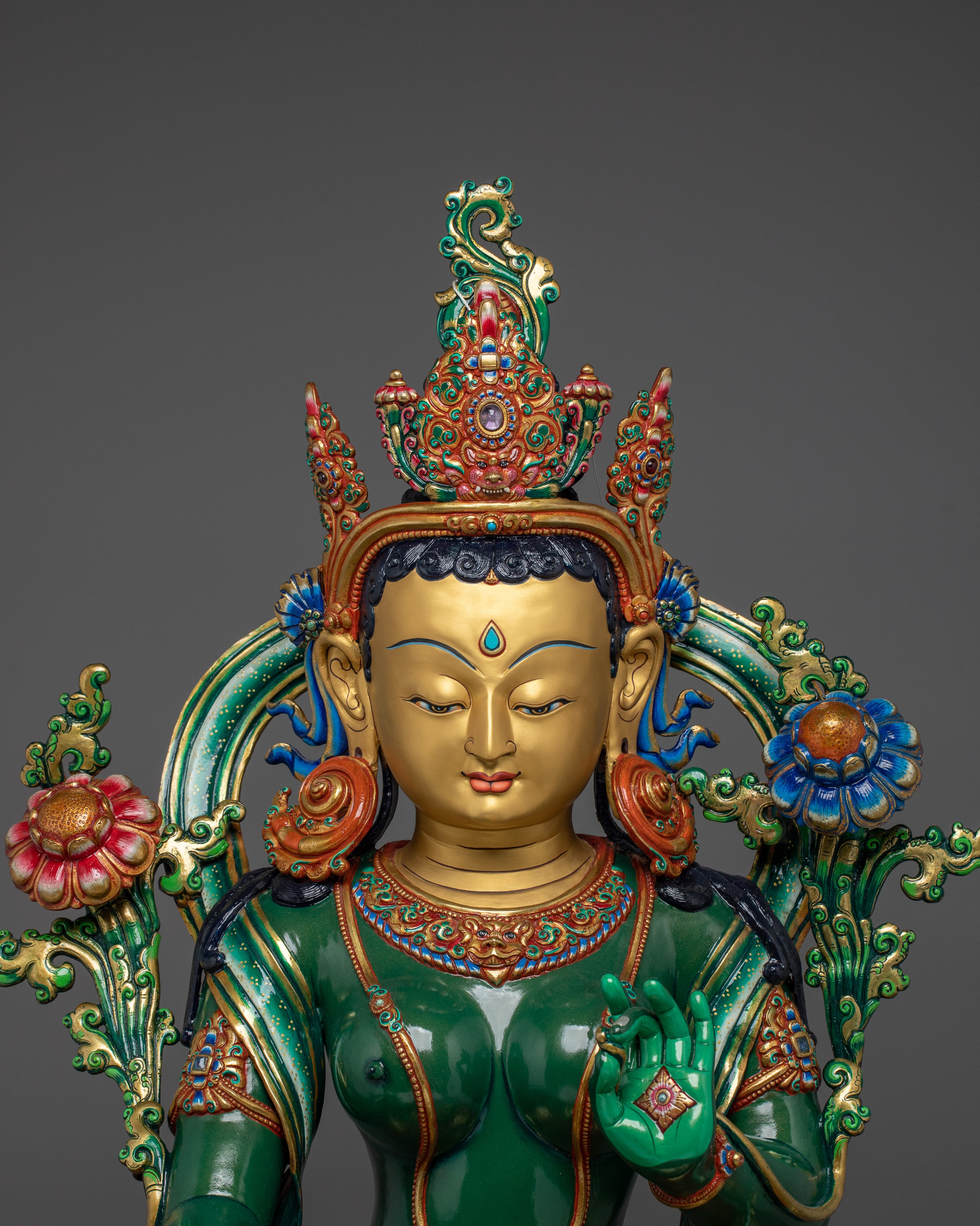 Colorful Female Deity Green Tara | Mother of All Buddhas