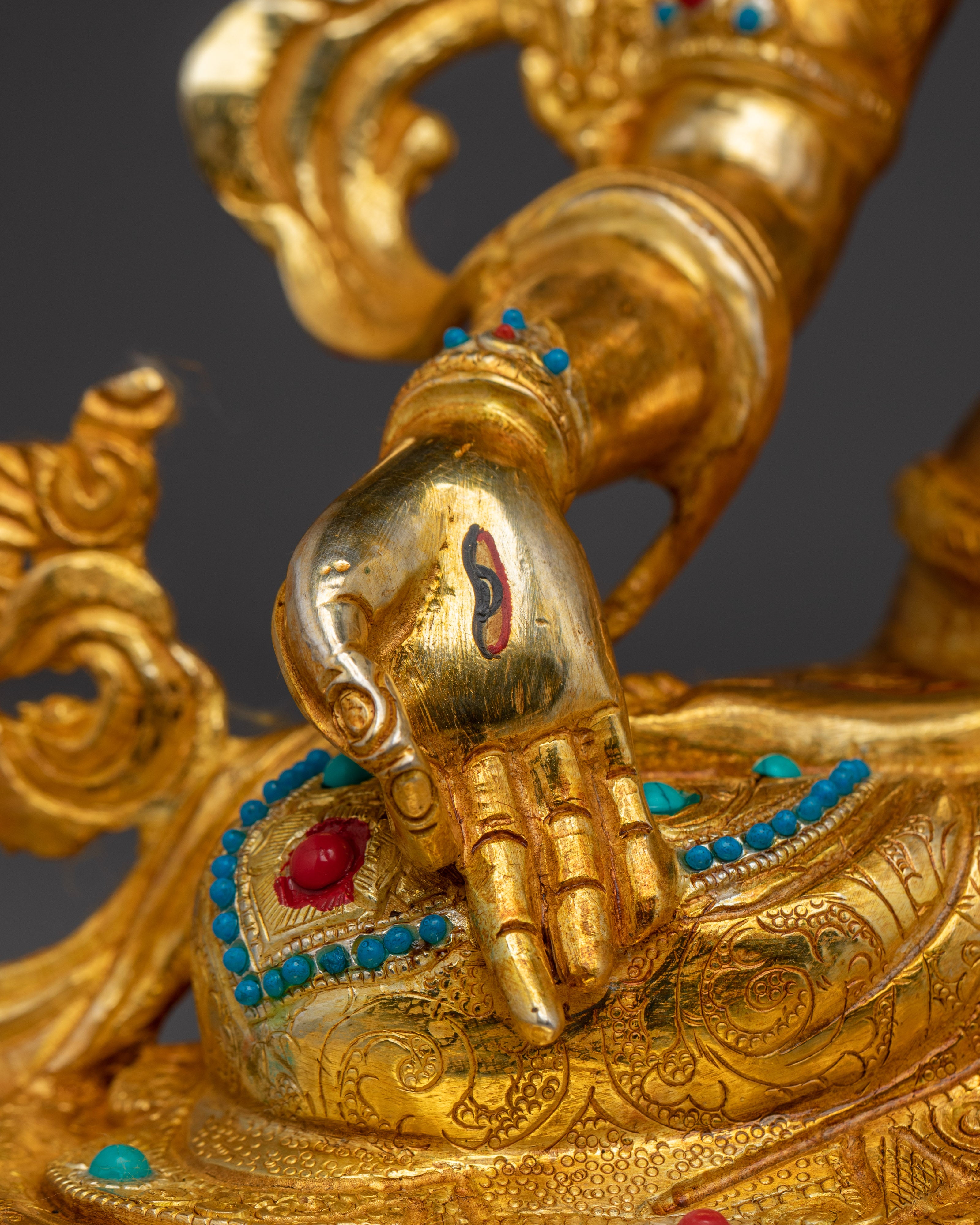 Serene Golden White Tara Copper Figurine | Sita Tara Himalayan Artwork