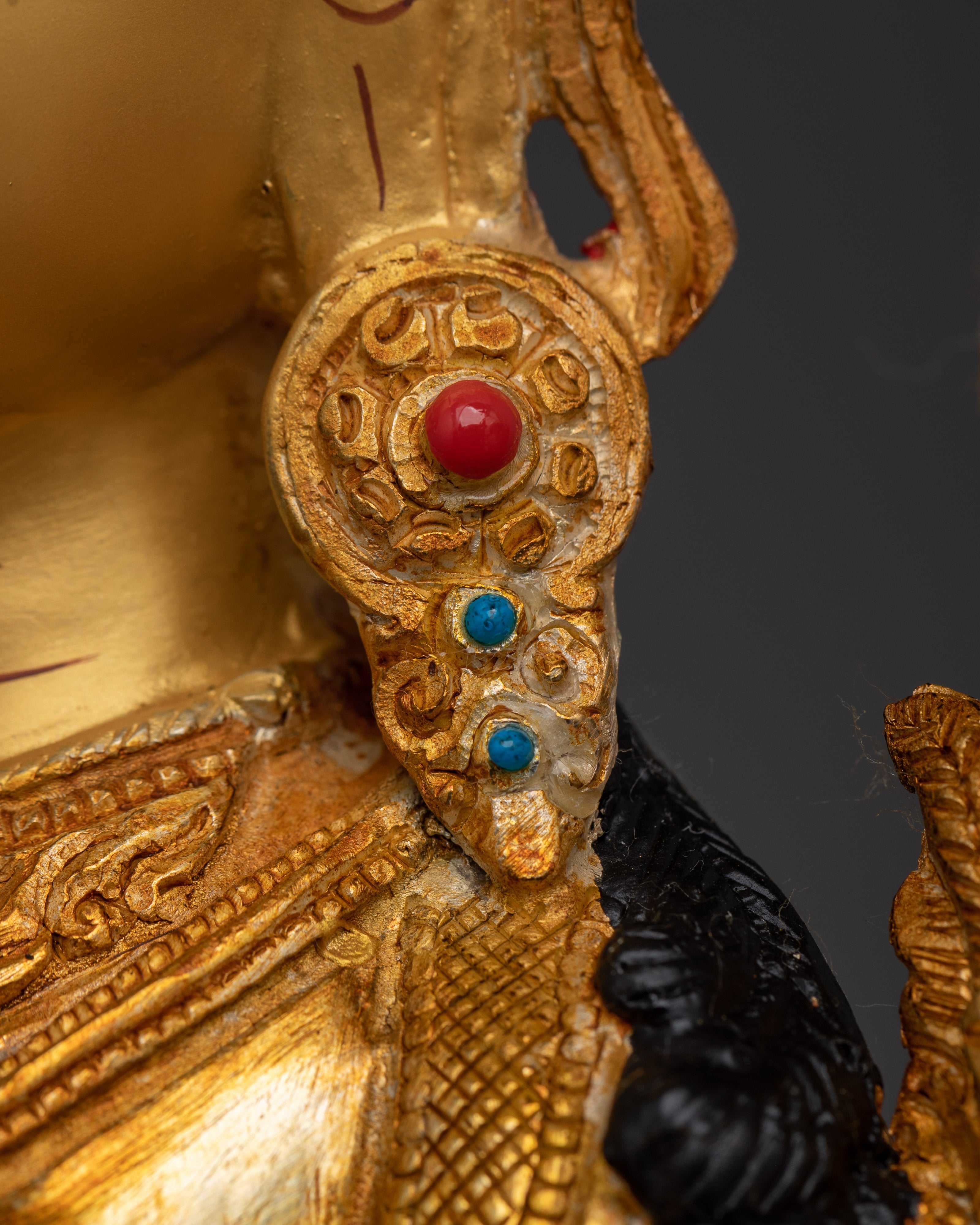 Serene Golden White Tara Copper Figurine | Sita Tara Himalayan Artwork