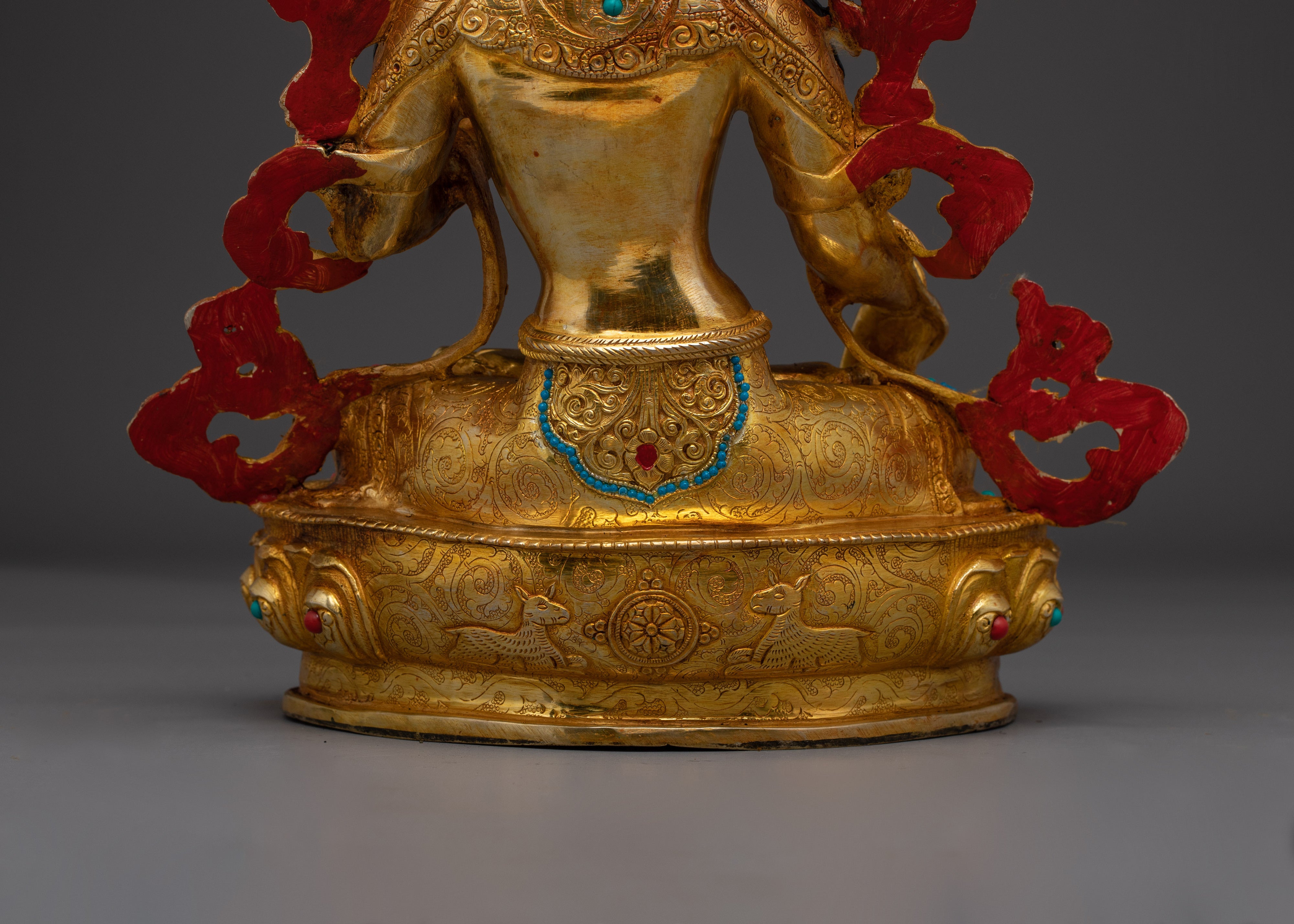 Serene Golden White Tara Copper Figurine | Sita Tara Himalayan Artwork