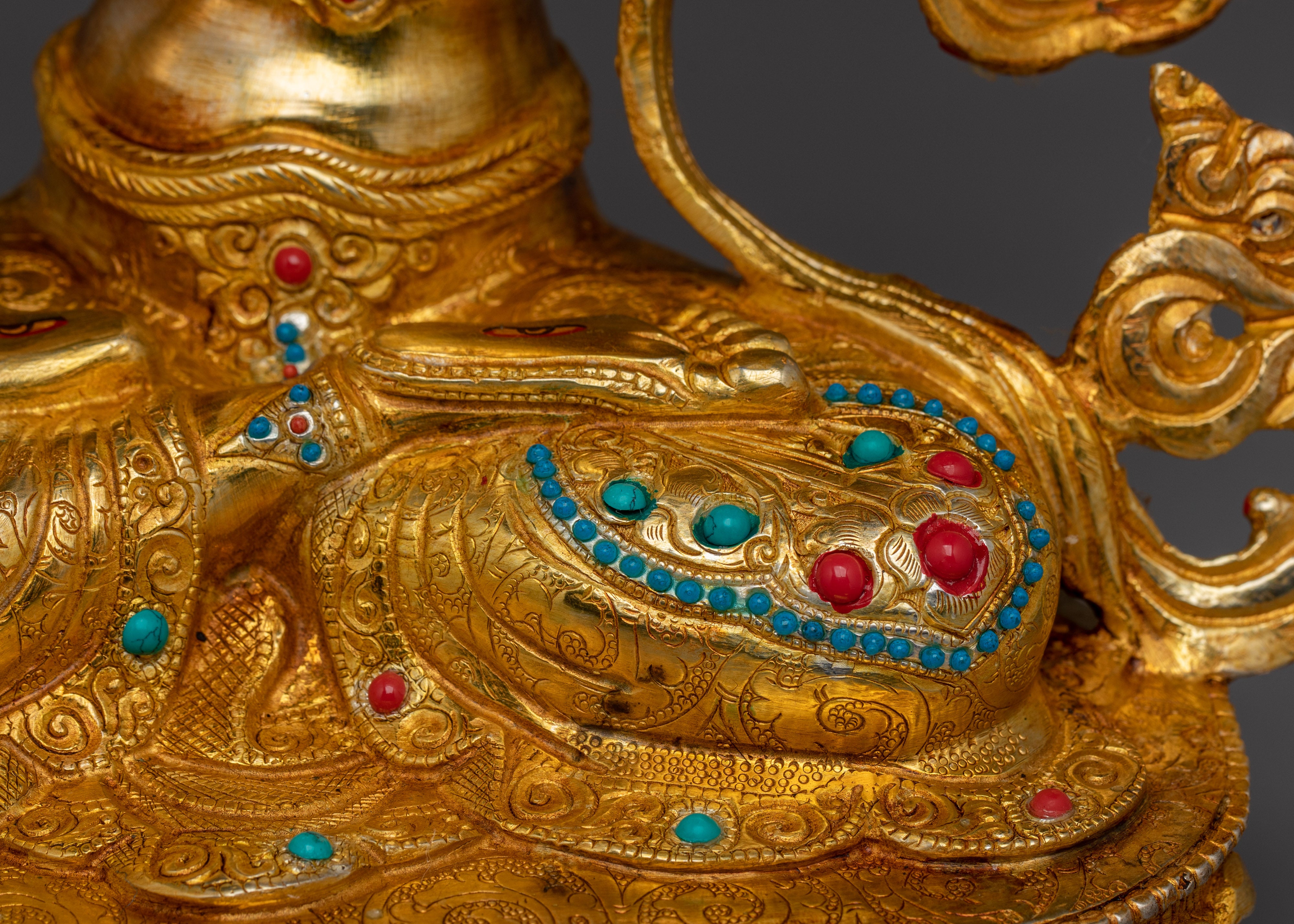 Serene Golden White Tara Copper Figurine | Sita Tara Himalayan Artwork