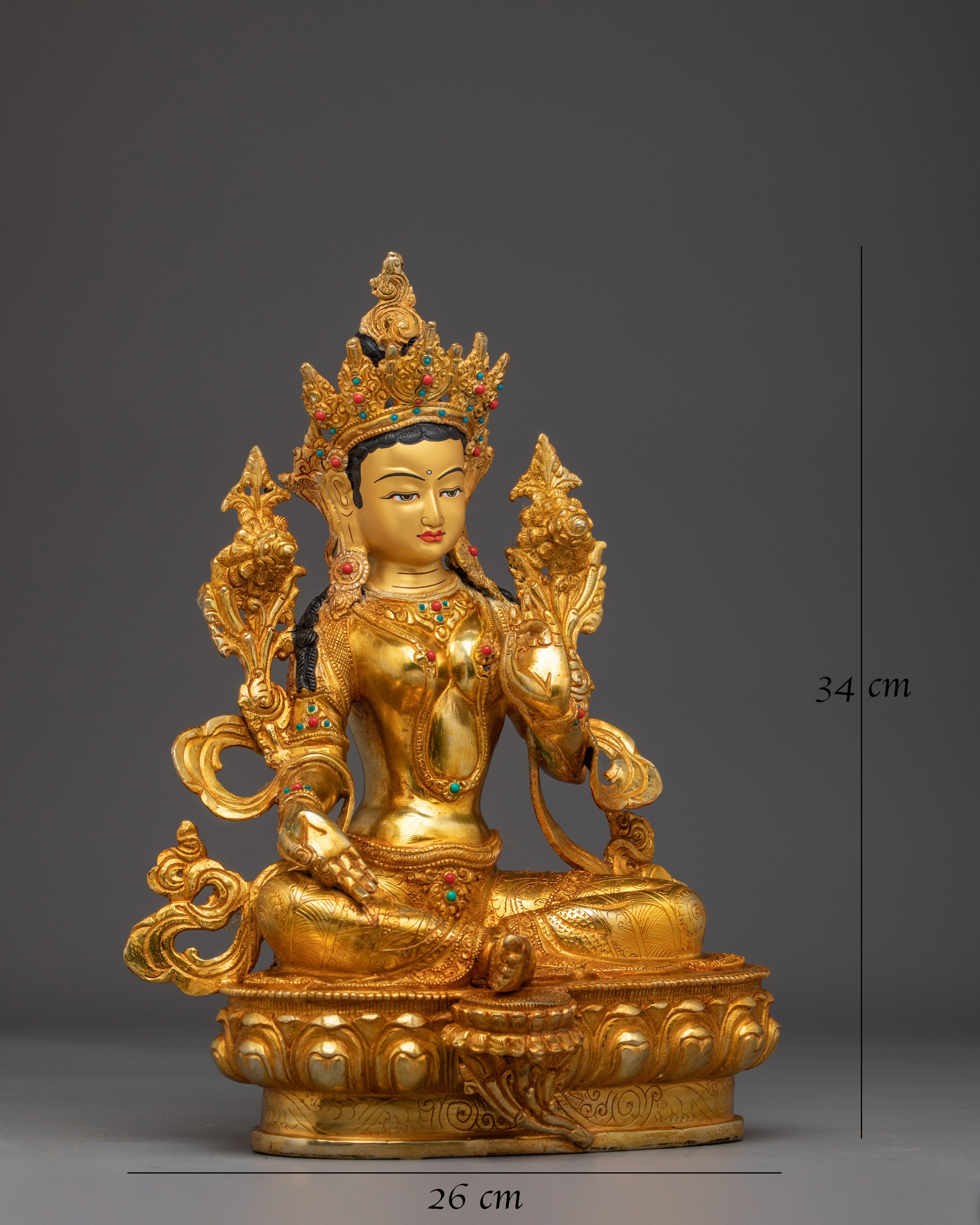 Shyama Tara Bodhisattva Handmade Art