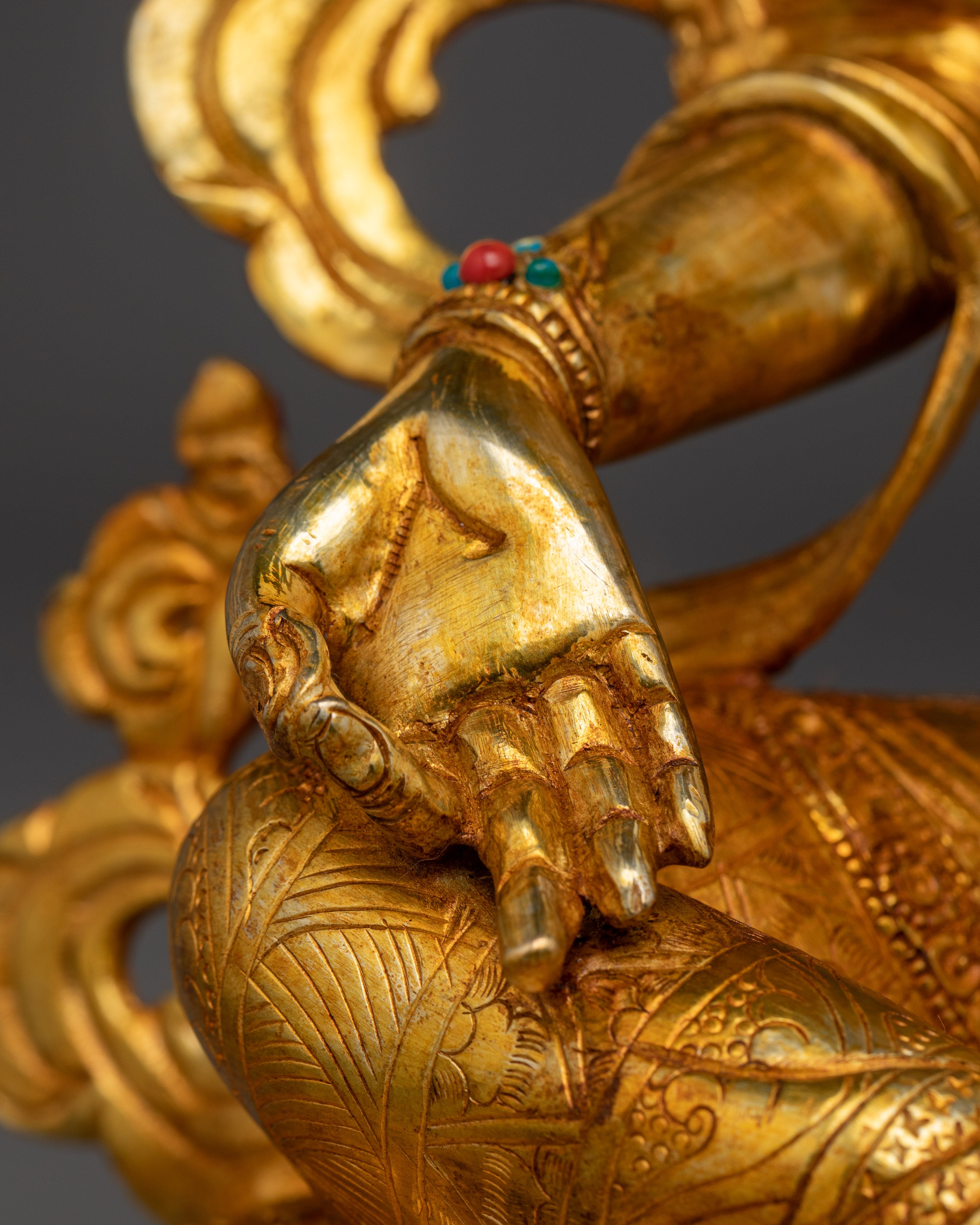 Shyama Tara Bodhisattva Handmade Art | Himalayan Green Tara Statue