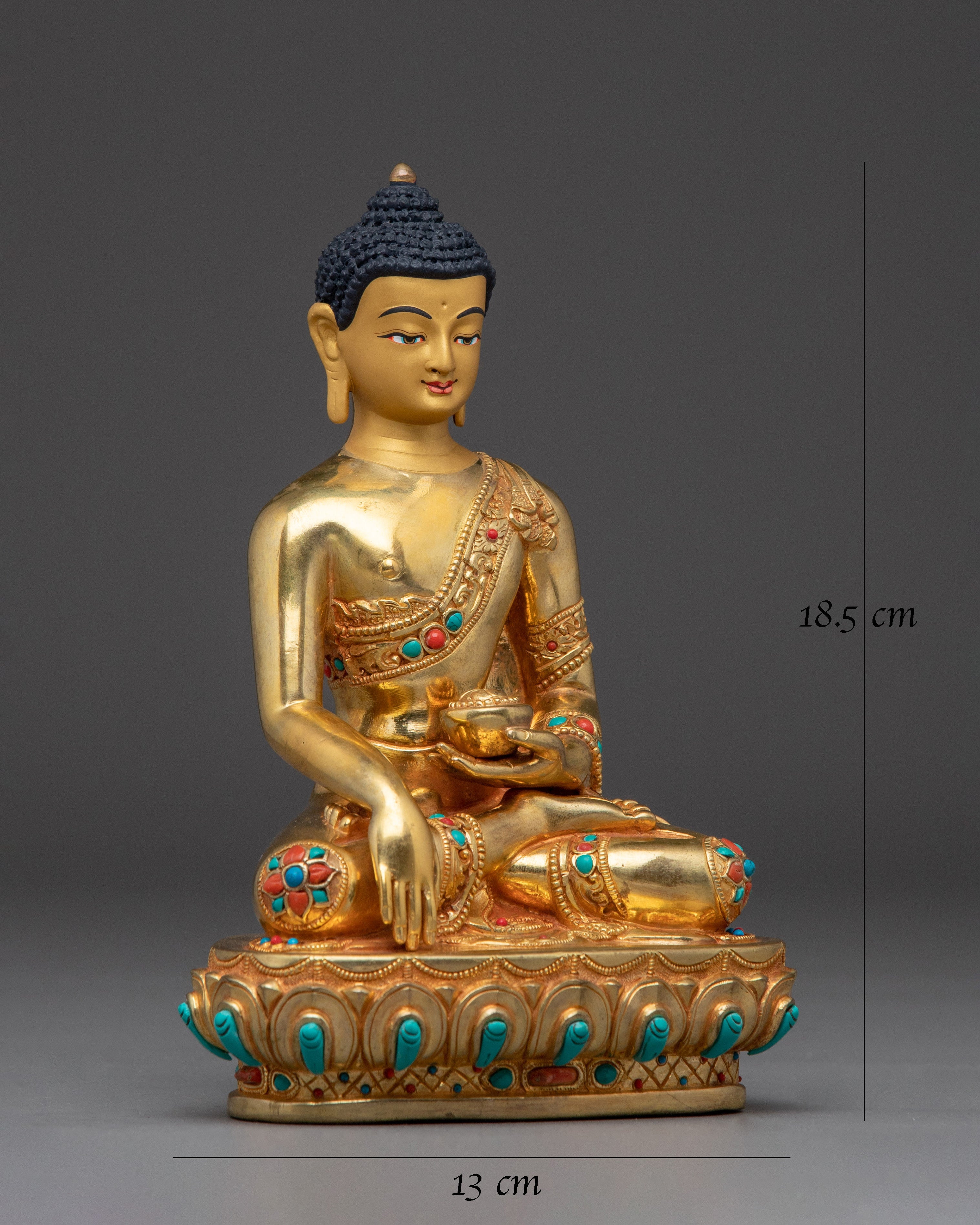 Handmade Copper Artwork Shakyamuni Buddha Statue