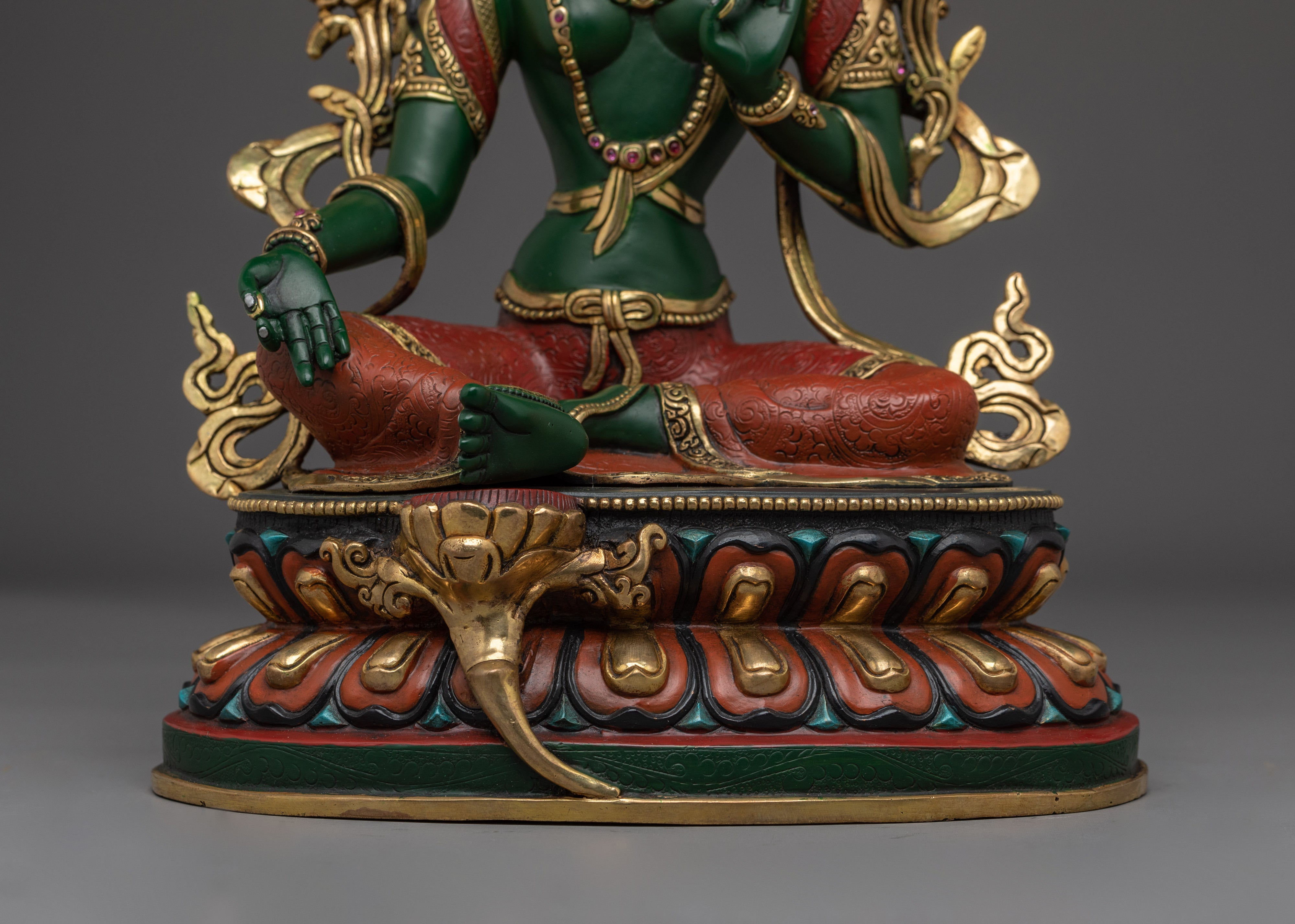 Tibetan Buddhist Goddess Green Tara Statue | Compassionate Deity