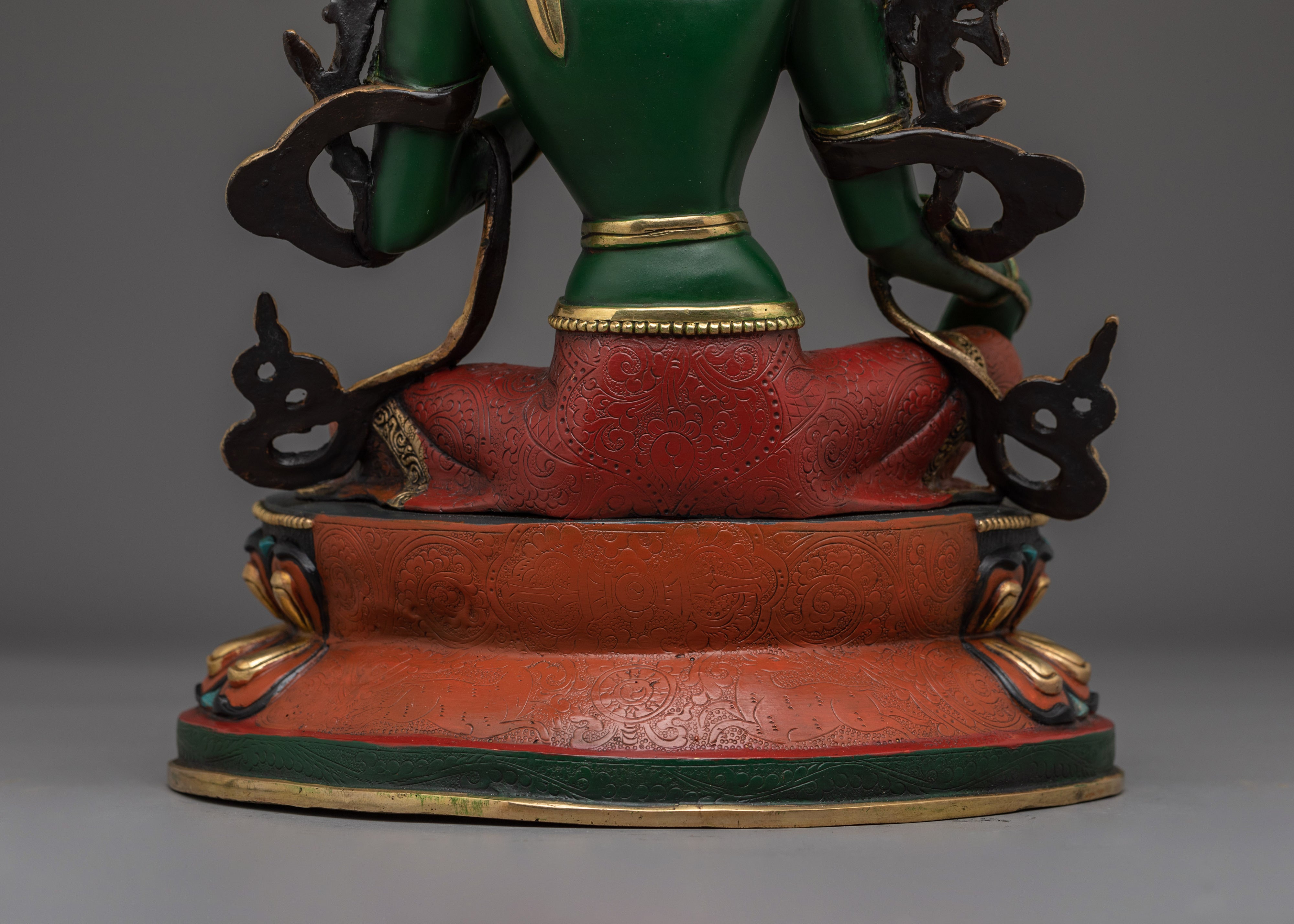 Tibetan Buddhist Goddess Green Tara Statue | Compassionate Deity