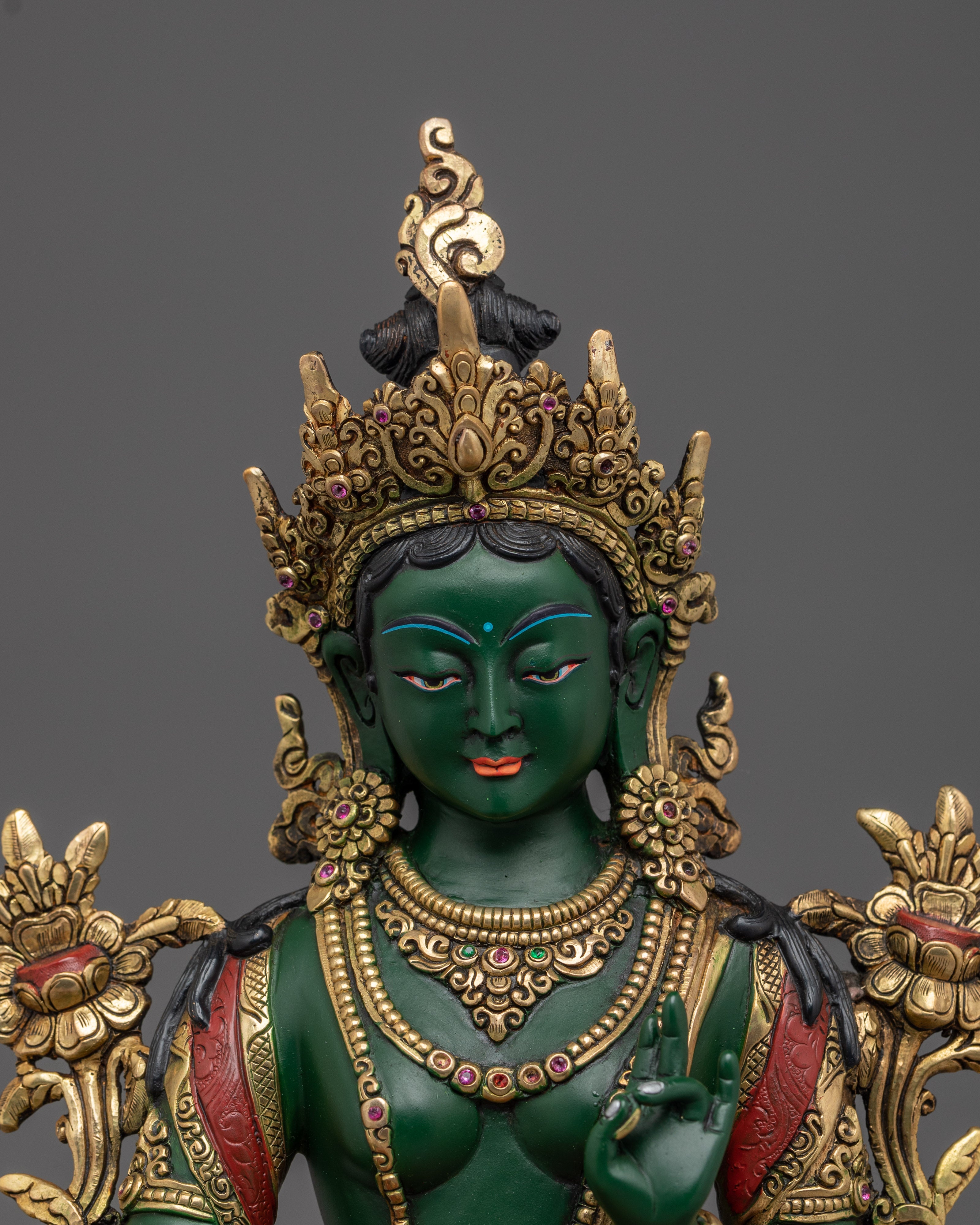 Tibetan Buddhist Goddess Green Tara Statue | Compassionate Deity